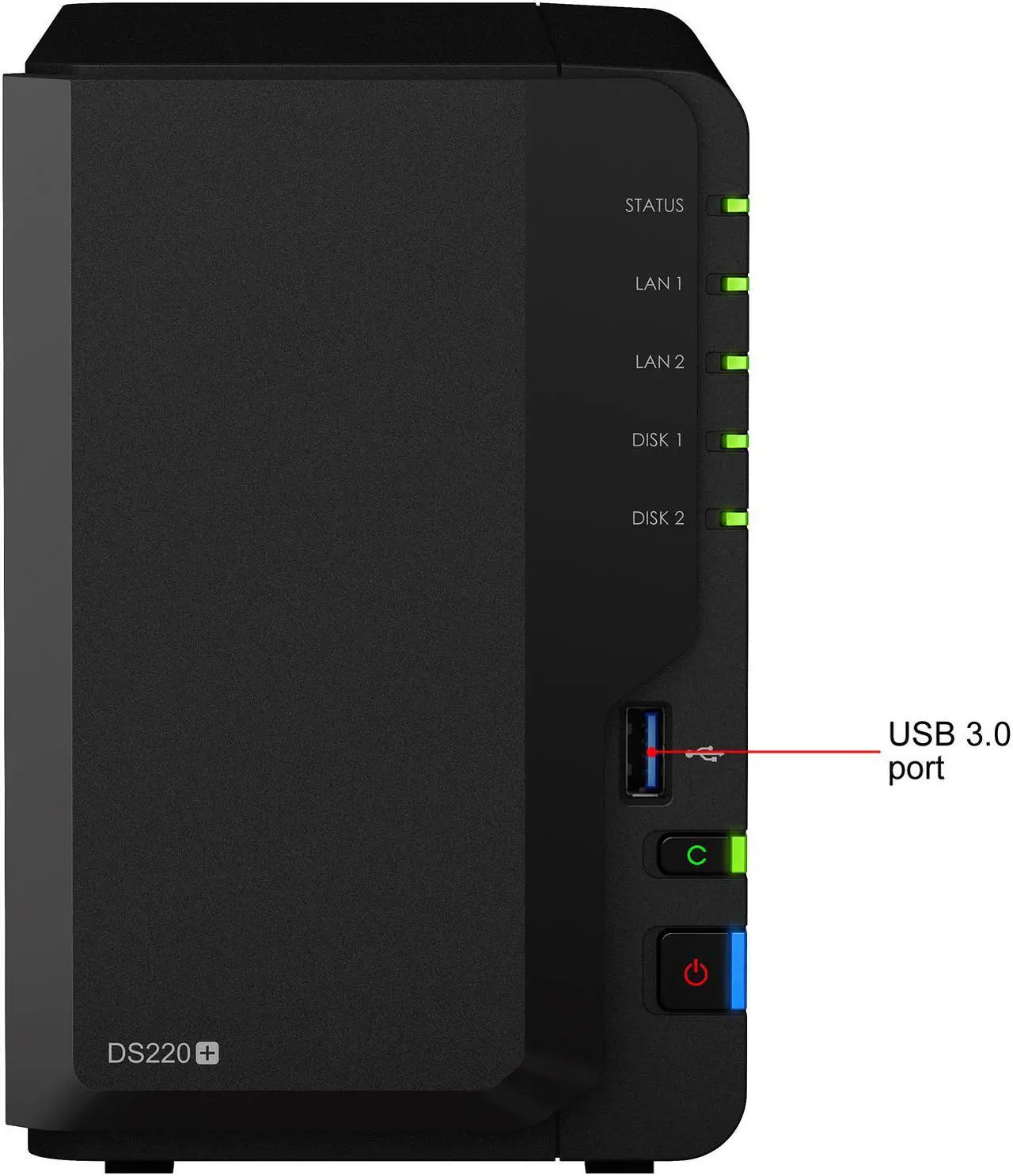 Alt view image 3 of 10 - Synology 2 bay NAS DiskStation DS220+ (Diskless)