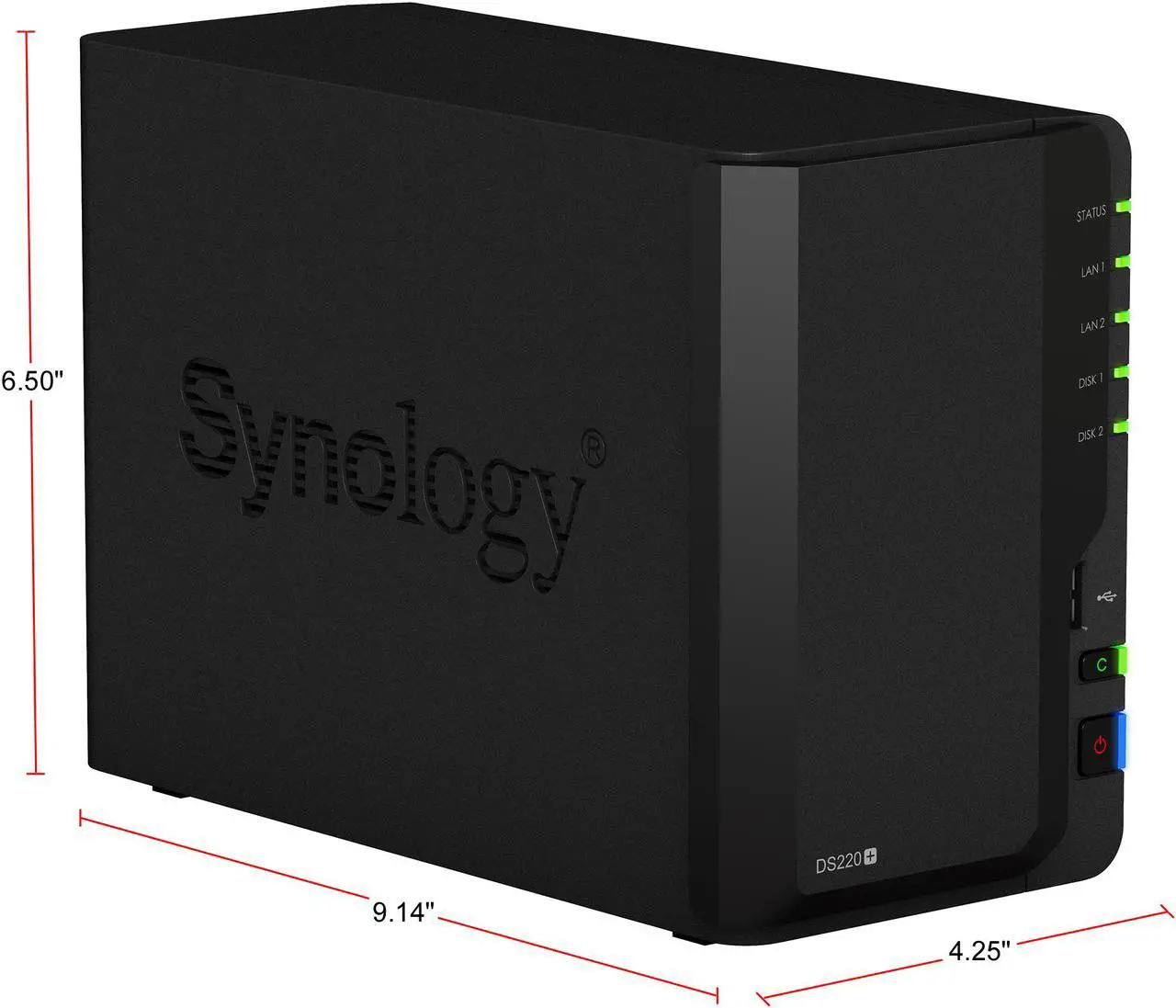 Alt view image 6 of 10 - Synology 2 bay NAS DiskStation DS220+ (Diskless)