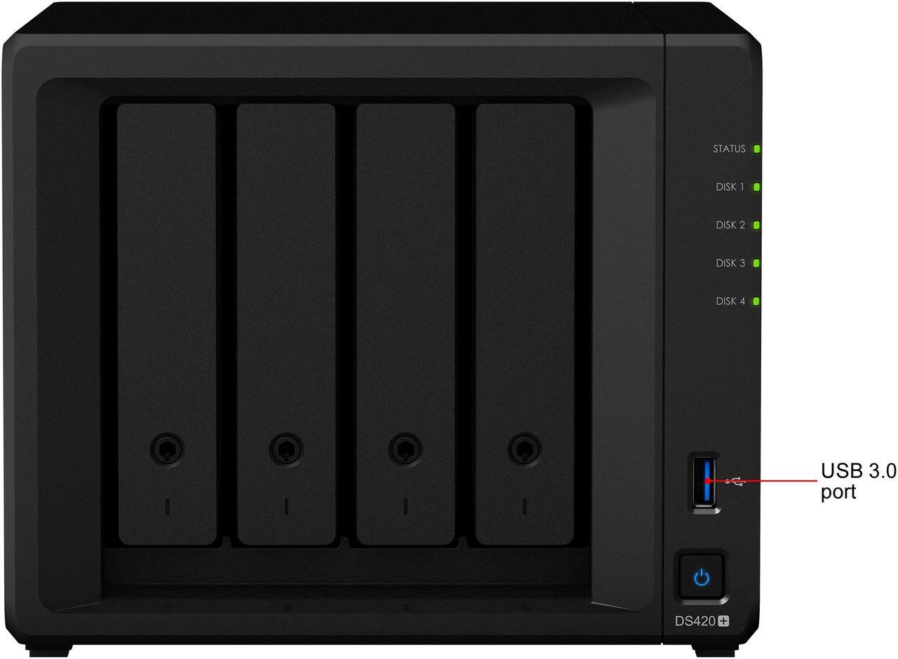 Alt view image 3 of 10 - Synology 4 Bay NAS DiskStation DS420+ (Diskless)