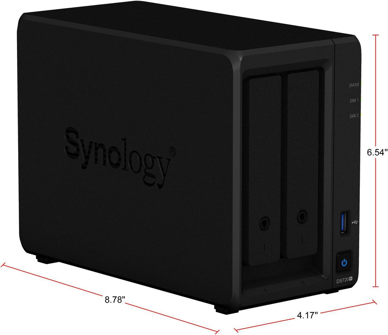 Alt view image 6 of 10 - Synology 2 bay NAS DiskStation DS720+ (Diskless)