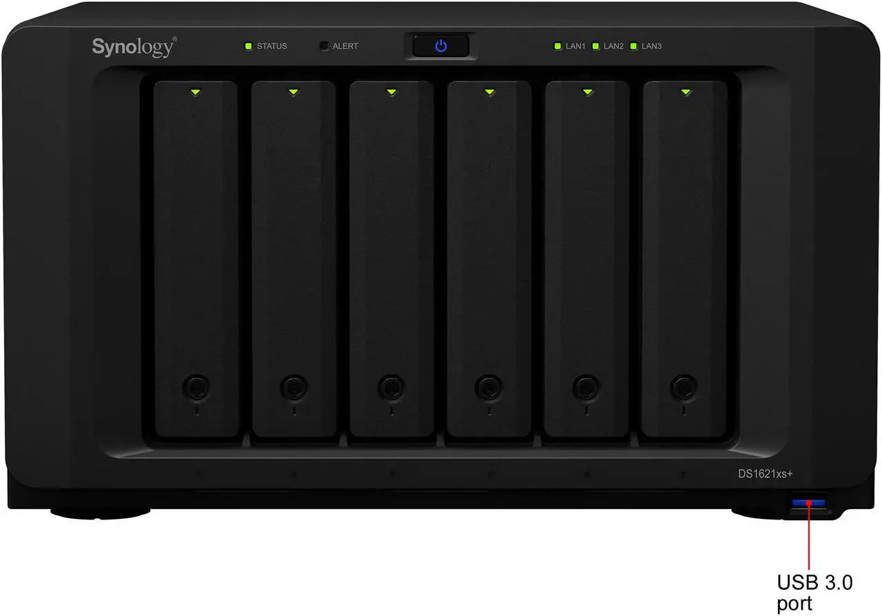 Alt view image 3 of 10 - Synology 6 bay NAS DiskStation DS1621xs+ (Diskless)