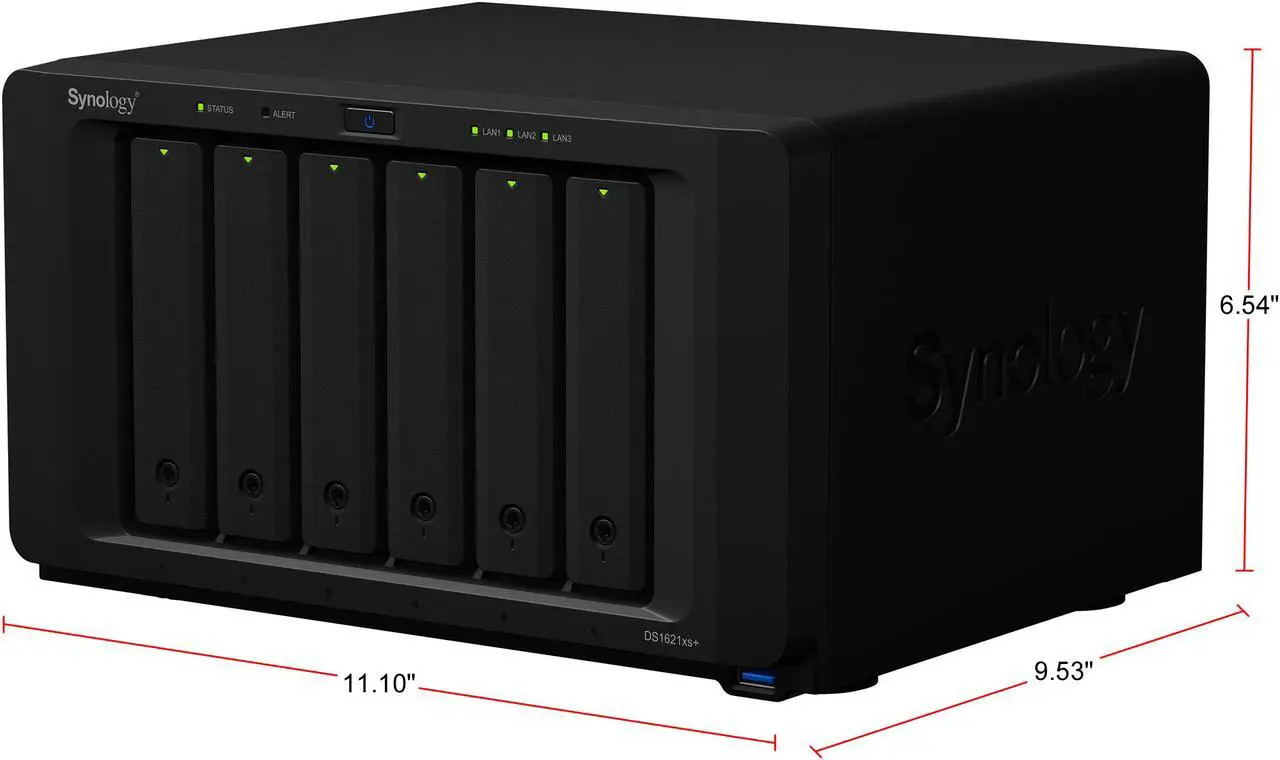 Alt view image 5 of 10 - Synology 6 bay NAS DiskStation DS1621xs+ (Diskless)