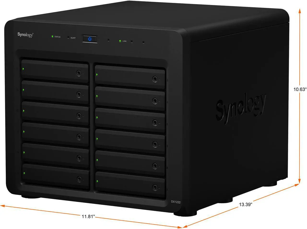 Alt view image 4 of 9 - Synology 12 Bay Desktop NAS Expansion Unit DX1222 (Diskless)