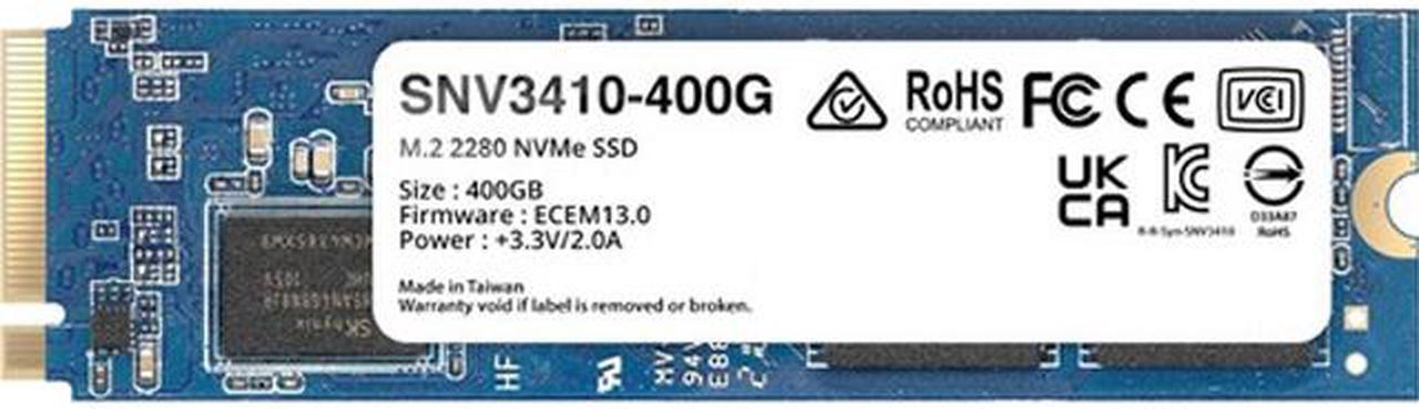 Synology SNV3410 M.2 2280 400GB PCI-Express 3.0 x4 Internal Solid State Drive (SSD) SNV3410-400G