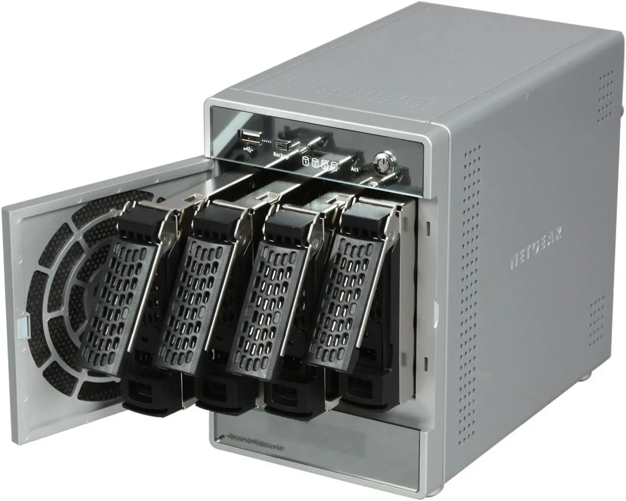Alt view image 5 of 6 - Netgear ReadyNas NV+ 4-bay NAS Drive Enclosure w/ Gigabit & speeds up to 25MBps (Diskless)