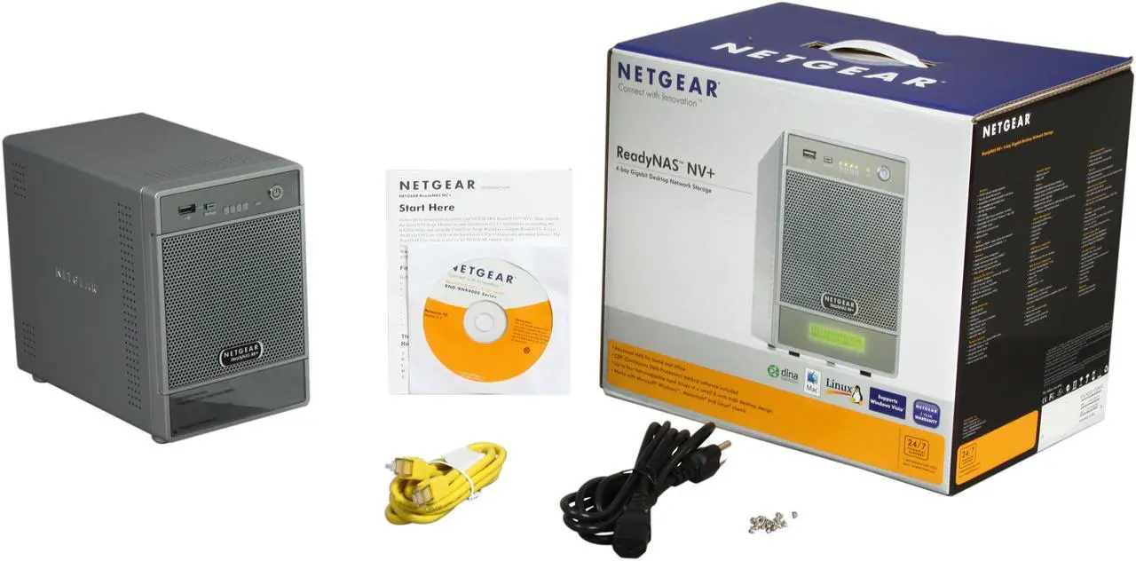 Alt view image 6 of 6 - Netgear ReadyNas NV+ 4-bay NAS Drive Enclosure w/ Gigabit & speeds up to 25MBps (Diskless)