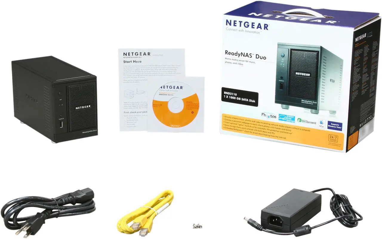 Alt view image 6 of 6 - Netgear ReadyNAS Duo  1TB (1 x 1000GB) Network Storage (NAS) w/ Gigabit & speeds up to 25MBps