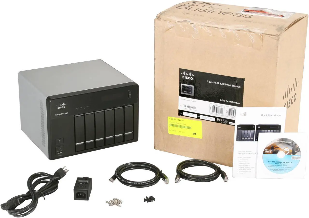 Alt view image 5 of 5 - Cisco Small Business NSS326D00-k9 Diskless System NSS 326 6-Bay Smart Storage