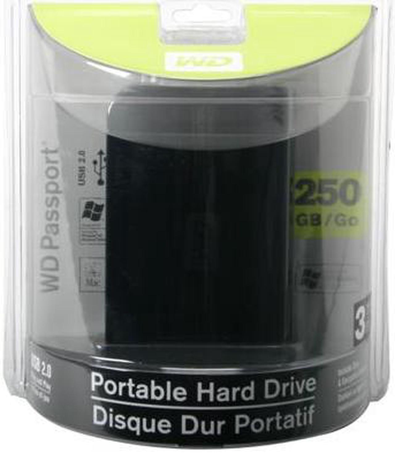 Alt view image 3 of 3 - WD Passport Portable 250GB USB 2.0 2.5" External Hard Drive WDXMS2500TN