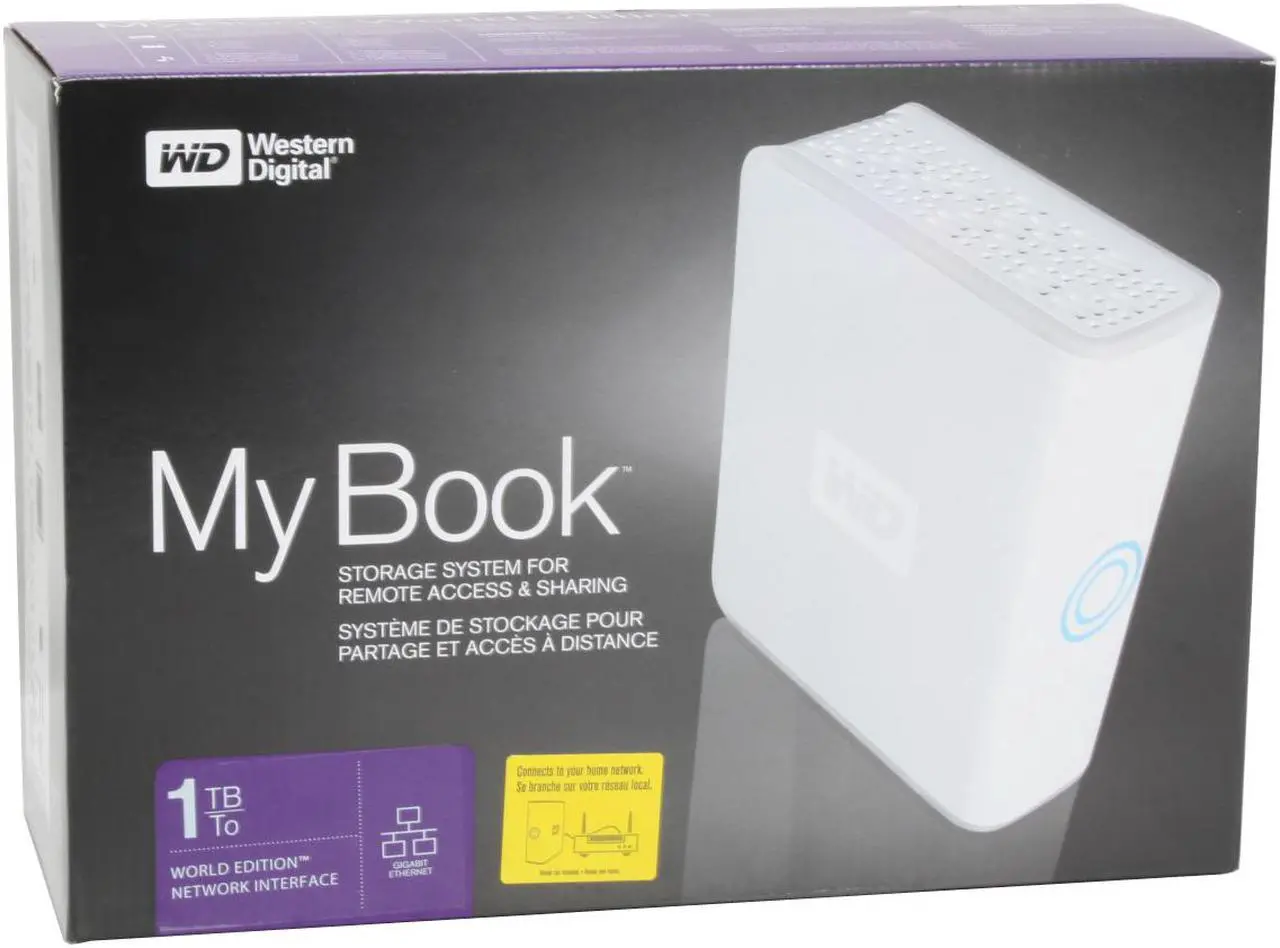 Alt view image 6 of 6 - Western Digital My Book World Edition WDG1NC10000N 1TB Home Network Storage with Remote Access