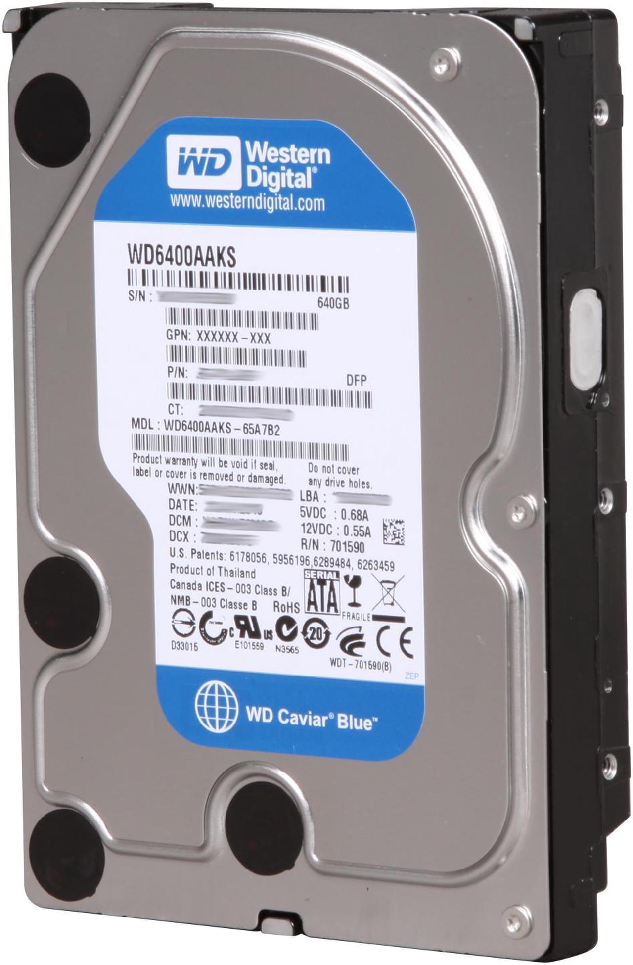 Western Digital Blue WD6400AAKS 7200 RPM 16MB Cache SATA 3.0Gb/s 3.5" Internal Hard Drive