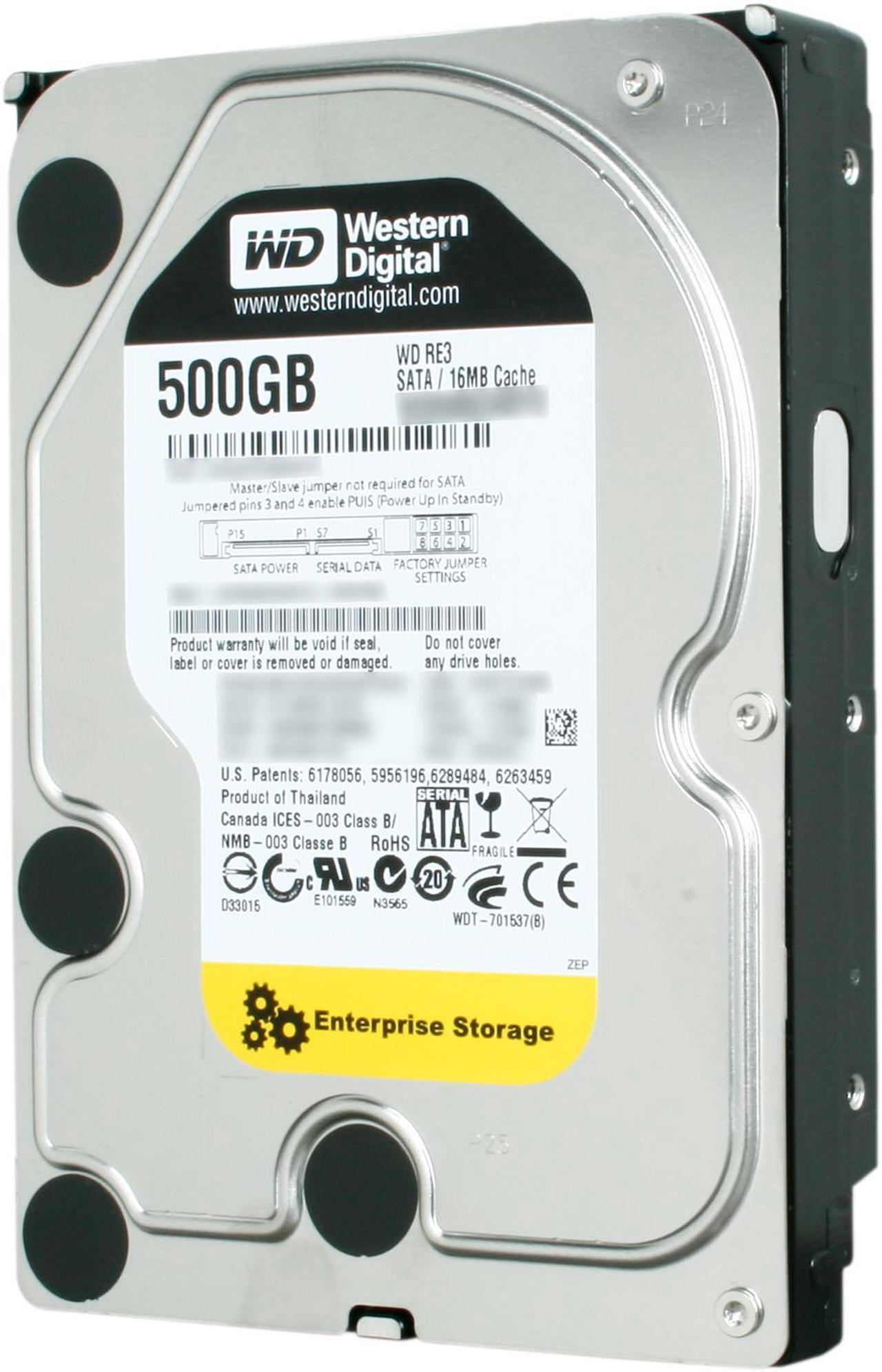 Western Digital RE3 WD5002ABYS 500GB 7200 RPM 16MB Cache SATA 3.0Gb/s 3.5" Internal Hard Drive Bare Drive