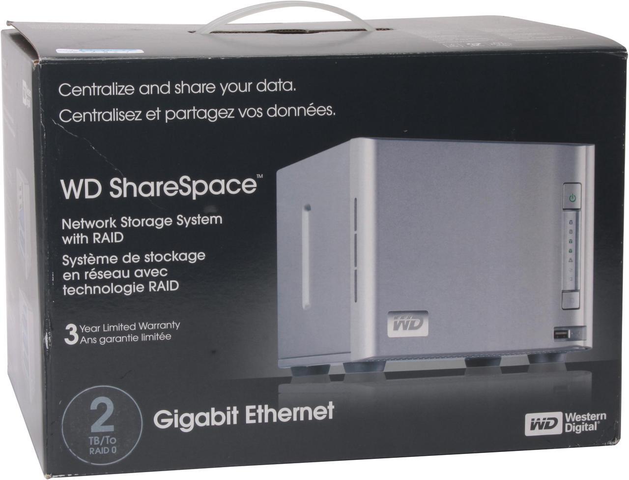Alt view image 7 of 7 - WD WDA4NC20000N 2TB ShareSpace Network Storage