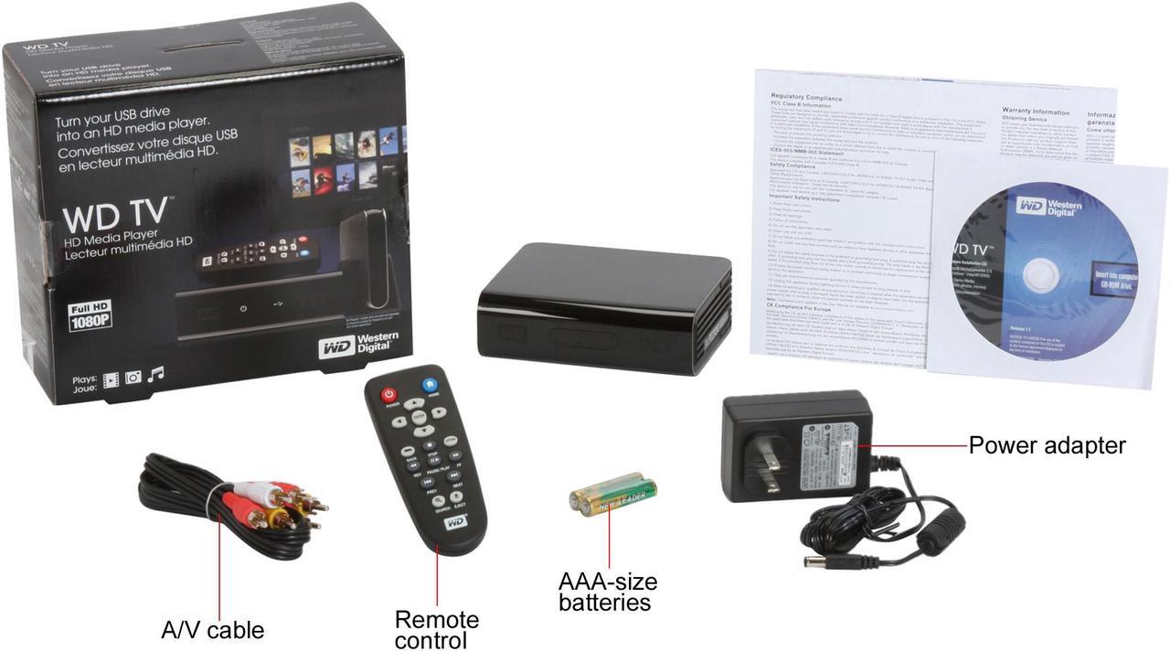 Alt view image 5 of 5 - Western Digital WD TV HD Media Player WDAVN00BN