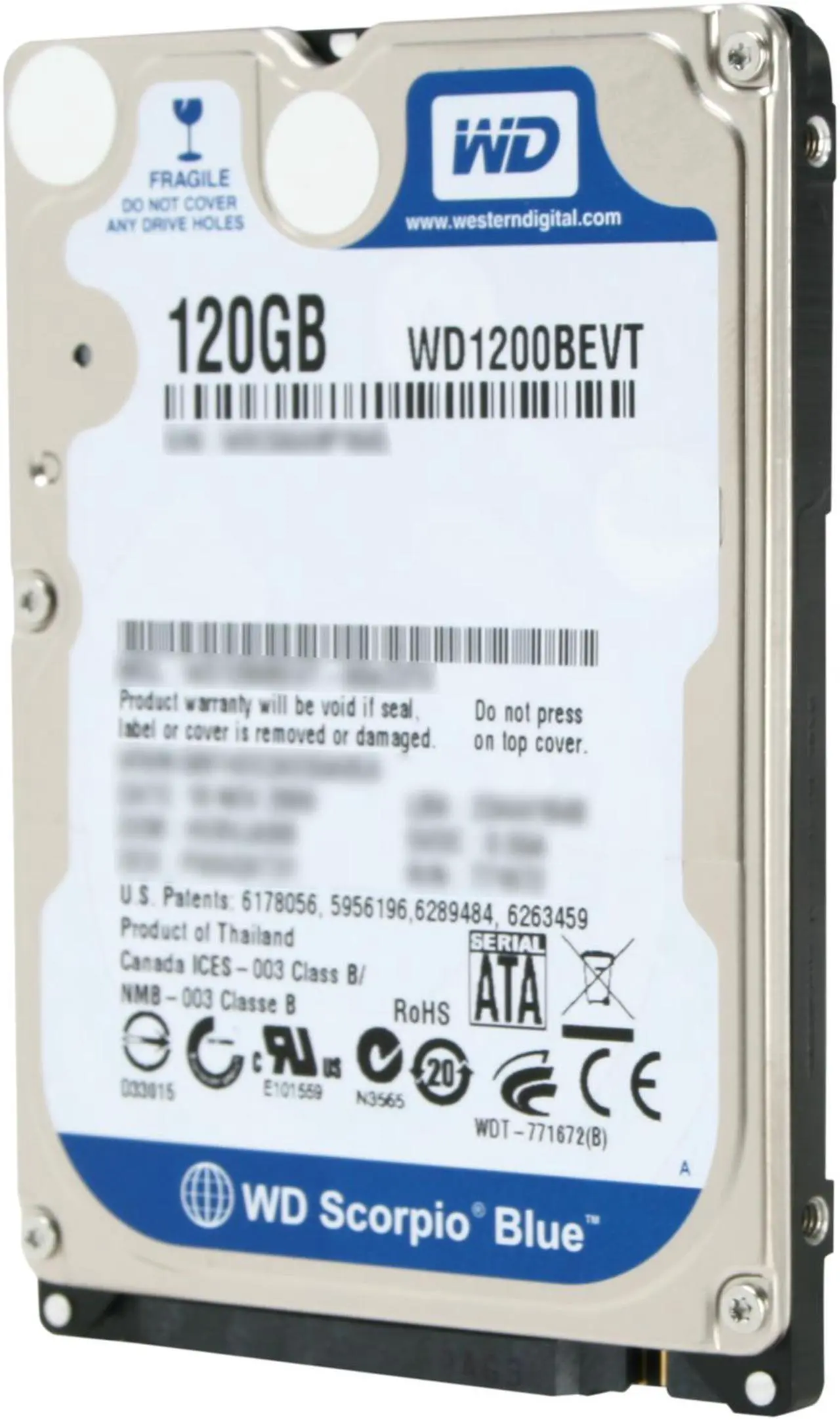 Main image of Western Digital Scorpio Blue WD1200BEVT 120GB 5400 RPM 8MB Cache SATA 3.0Gb/s 2.5" Notebook Hard Drive Bare Drive