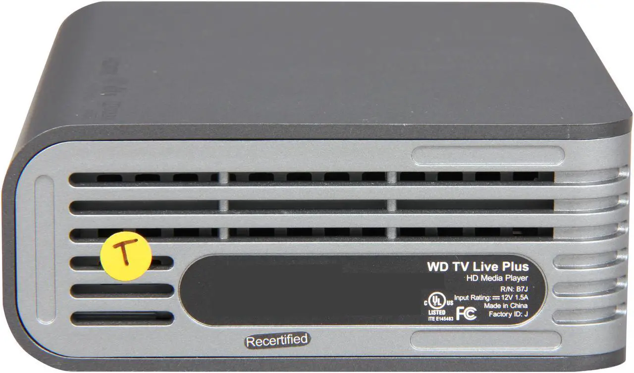 Alt view image 5 of 6 - WD TV Live Plus USB 2.0 HD Media Player WDBABX0000NBK