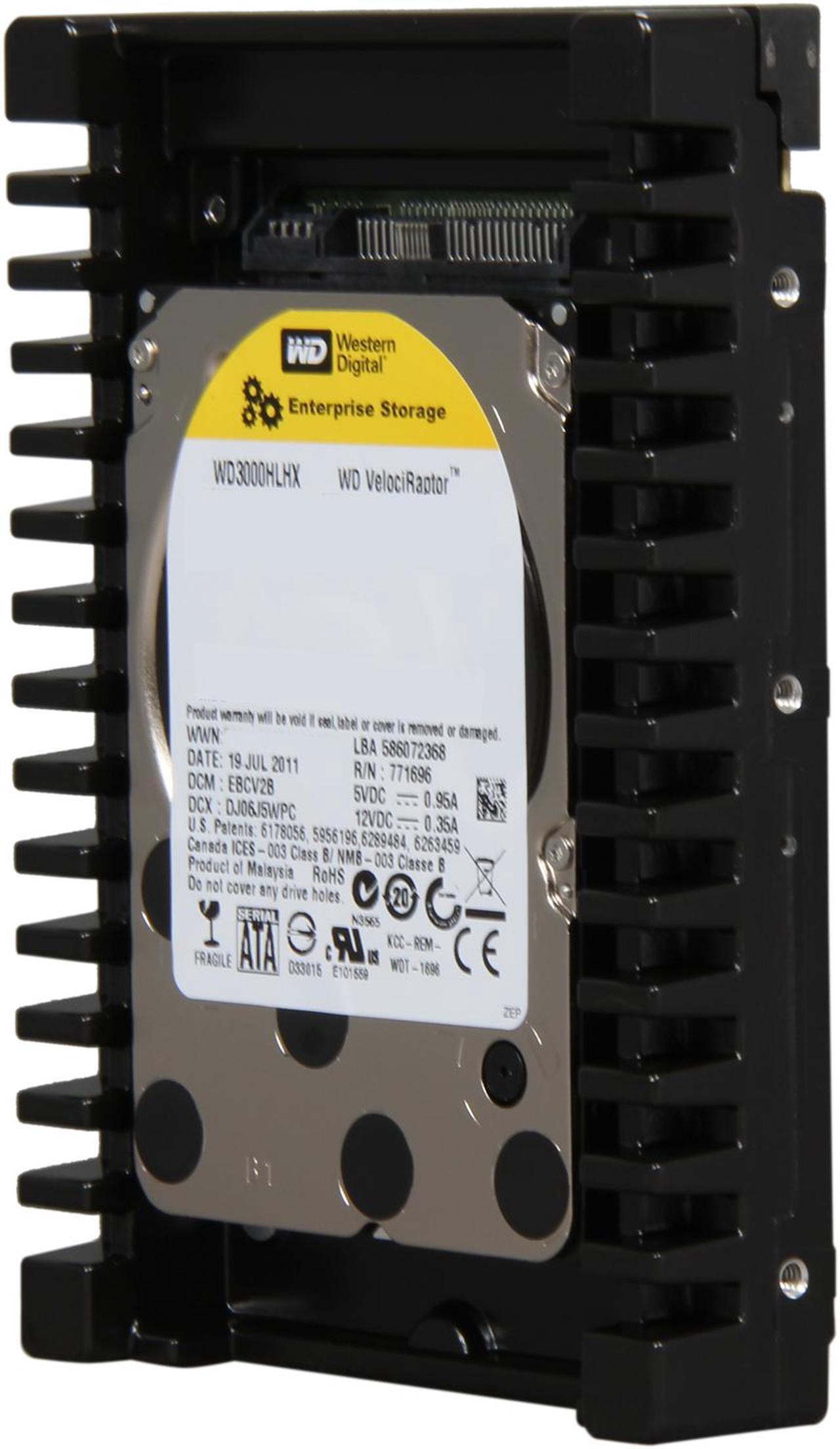 WD VelociRaptor WD3000HLHX 300GB 10000 RPM 32MB Cache SATA 6.0Gb/s 3.5" Internal Hard Drive Bare Drive