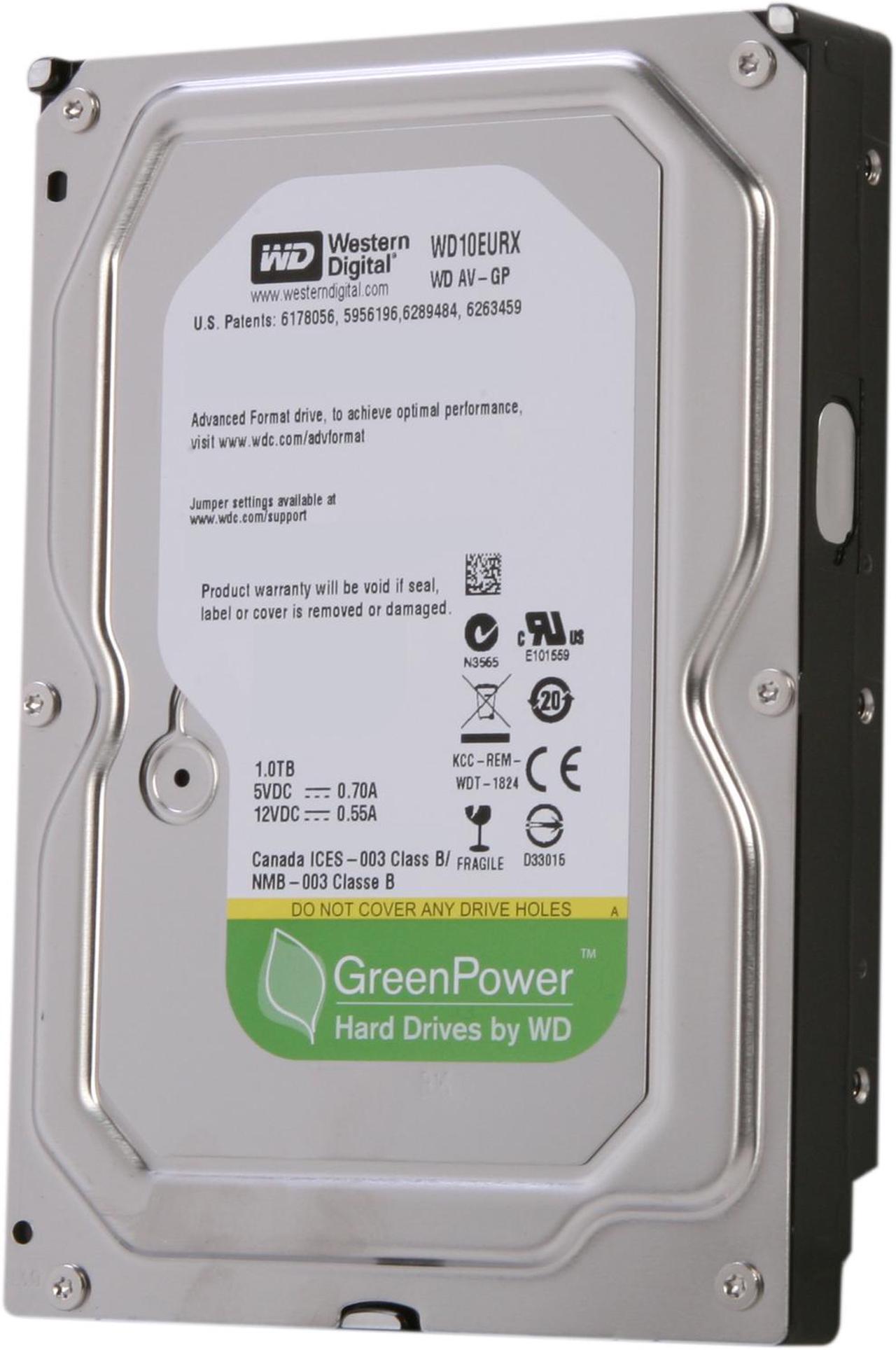 Alt view image 2 of 5 - Western Digital AV-GP WD10EURX 1TB IntelliPower 64MB Cache SATA 6.0Gb/s 3.5" Internal Hard Drive Bare Drive