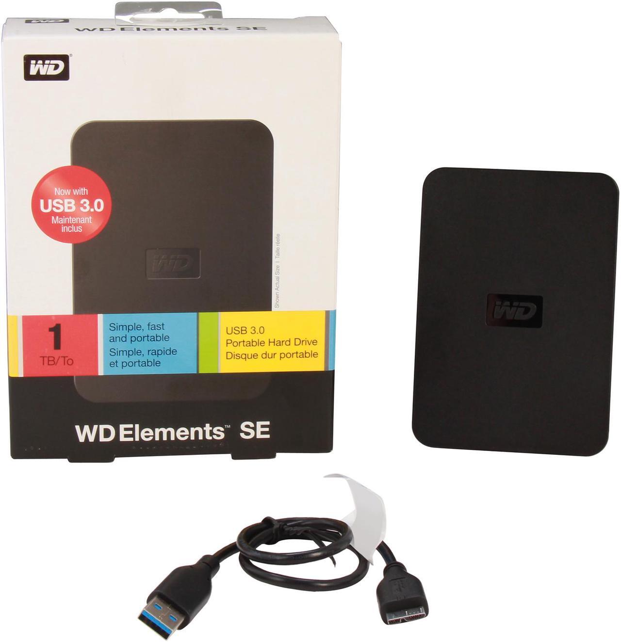 Alt view image 5 of 5 - WD 1TB Elements SE Portable Hard Drive USB 3.0 Model WDBPCK0010BBK-NESN