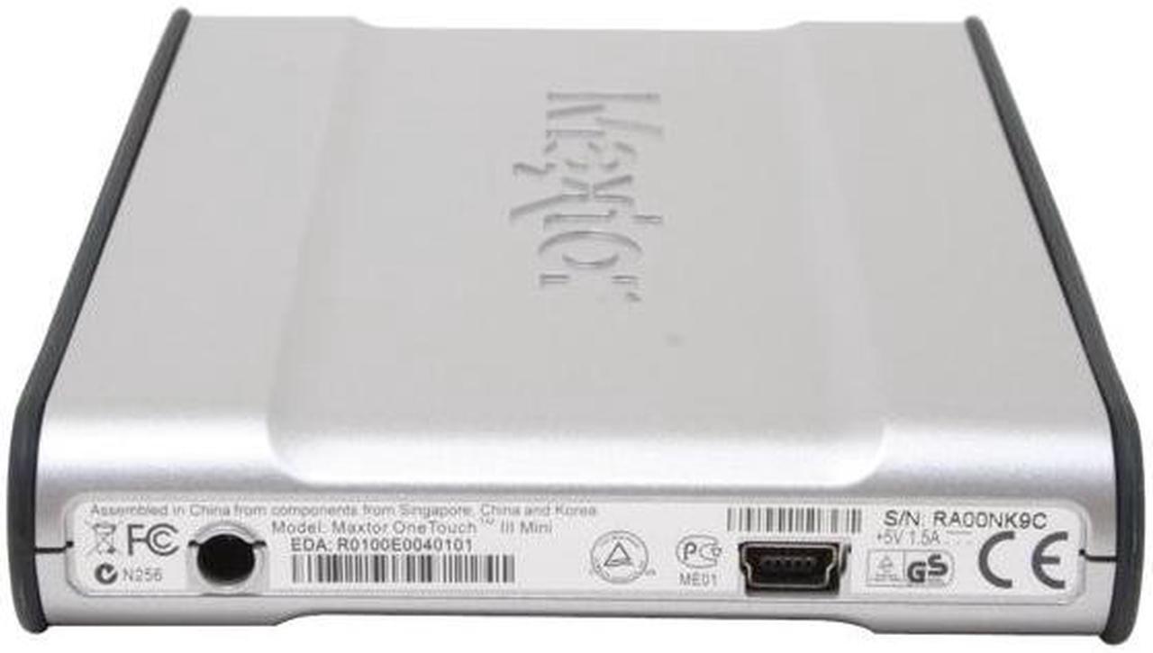 Alt view image 2 of 4 - Maxtor OneTouch III Mini 100GB USB 2.0 2.5" External Hard Drive R01E100 (STM901003OTABE1-RK)