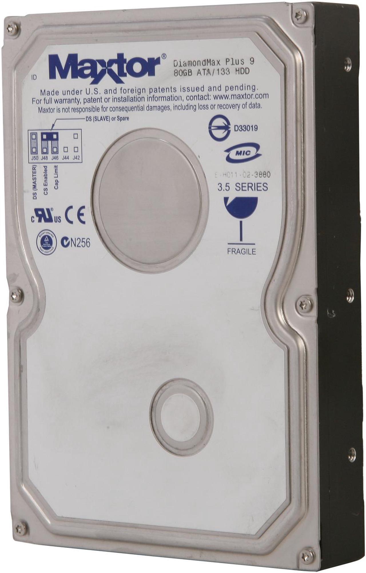 Main image of Maxtor DiamondMax Plus 9 6Y080L0 80GB 7200 RPM 2MB Cache IDE Ultra ATA133 / ATA-7 3.5" Hard Drive Bare Drive