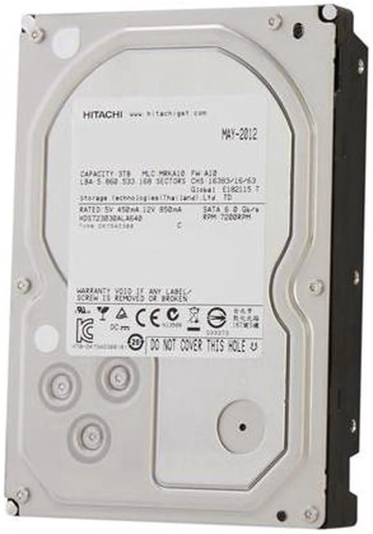 Main image of Hitachi GST Deskstar 7K3000 HDS723030ALA640 (0F12450) 3TB 7200 RPM 64MB Cache SATA 6.0Gb/s 3.5" Internal Hard Drive Bare Drive