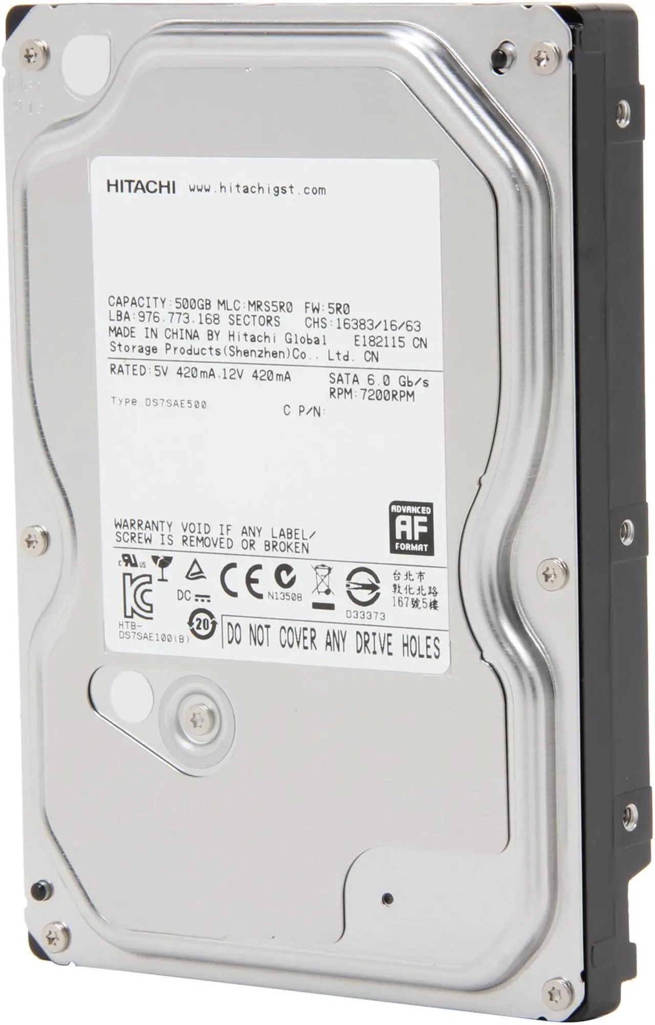 Hitachi GST Deskstar 7K1000.D HDS721050DLE630 (0F13178) 500GB 7200 RPM ...