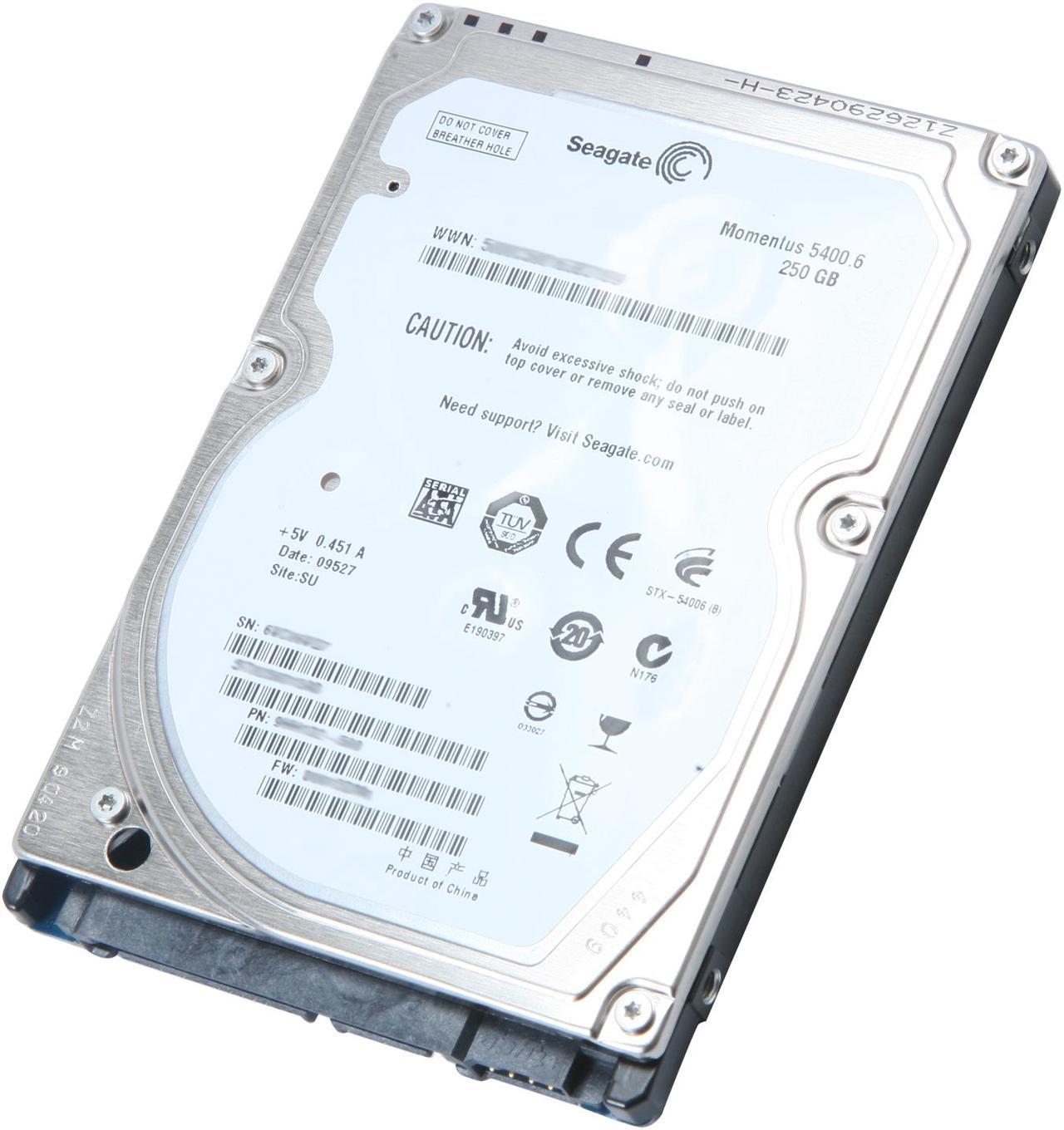 Seagate Momentus 5400.6 ST9250315AS 250GB 5400 RPM 8MB Cache SATA 3.0Gb/s 2.5" Internal Notebook Hard Drive Bare Drive