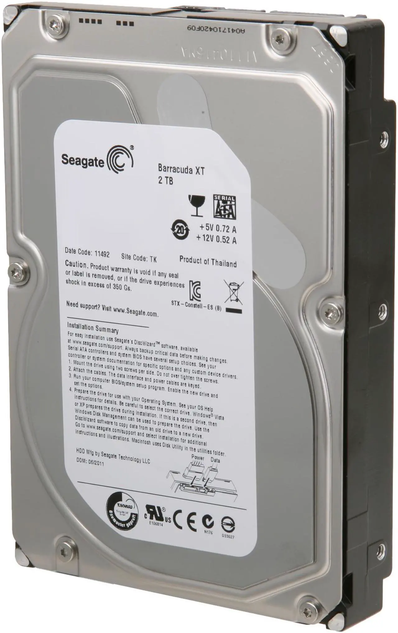 Seagate Barracuda XT 2TB 7200 RPM 3.5" Hard Drive - Newegg.com