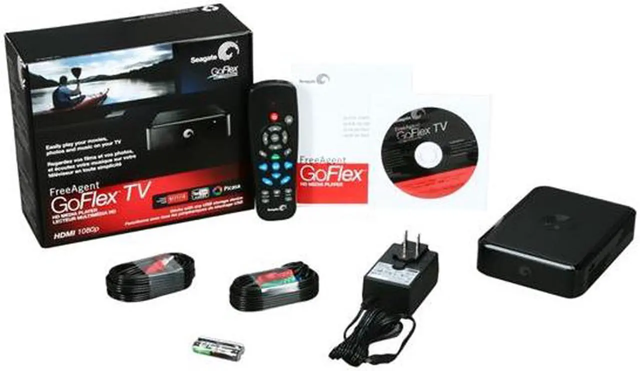 Alt view image 5 of 5 - Seagate FreeAgent GoFlex USB 2.0 TV HD Media Player (Only) STAJ100 Black