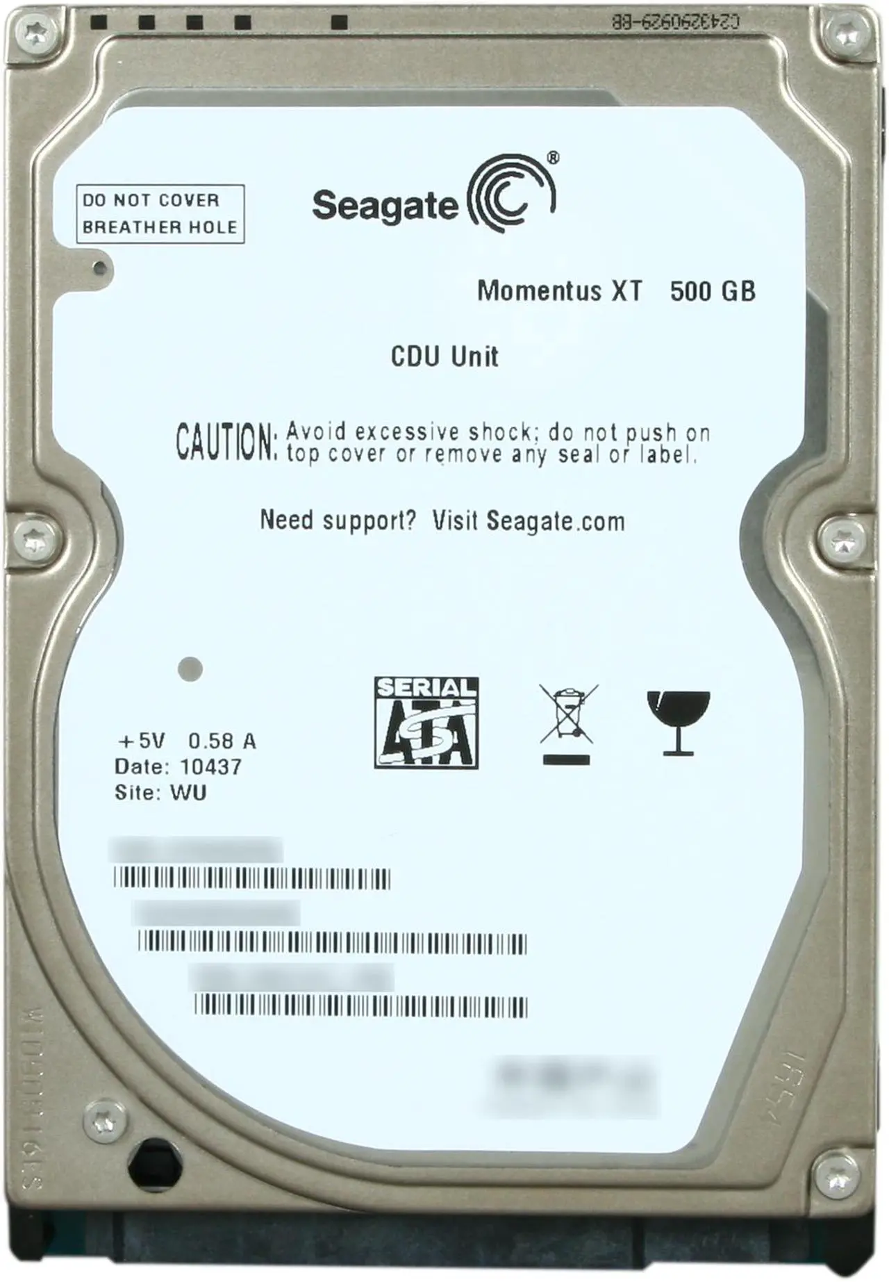 Alt view image 3 of 4 - Seagate Momentus XT ST95005620AS 500GB 7200 RPM 32MB Cache SATA 3.0Gb/s with NCQ 2.5" Solid State Hybrid Drive Bare Drive