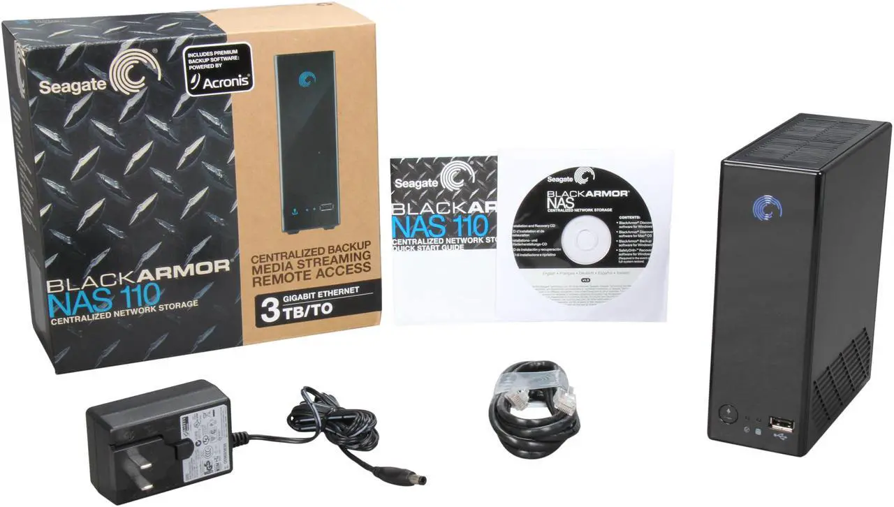 Alt view image 5 of 5 - Seagate STAW3000100 3TB BlackArmor NAS 110 Network Storage