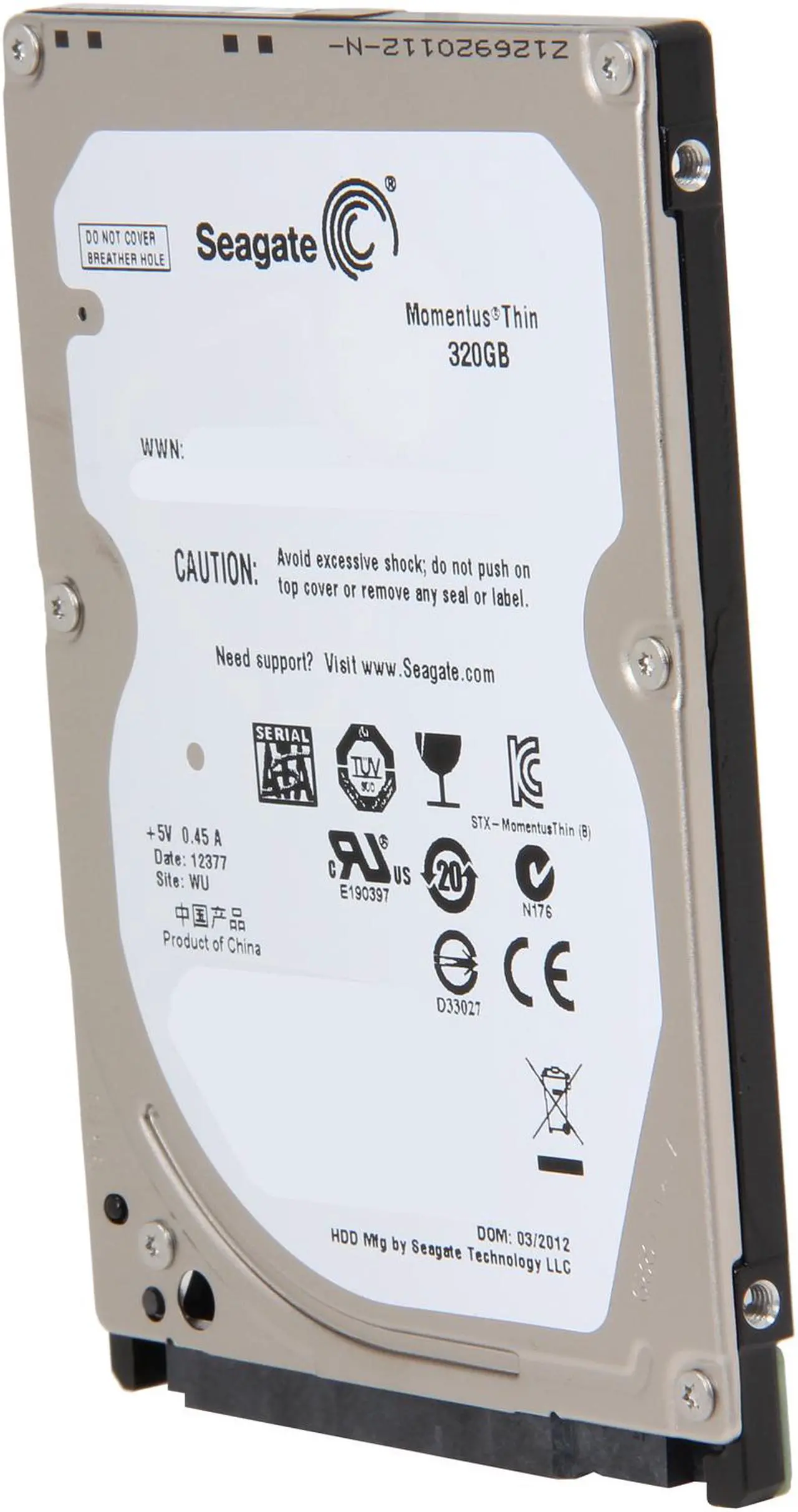 Seagate Momentus Thin ST320LT020 320GB 5400 RPM 16MB Cache SATA 3.0Gb/s ...