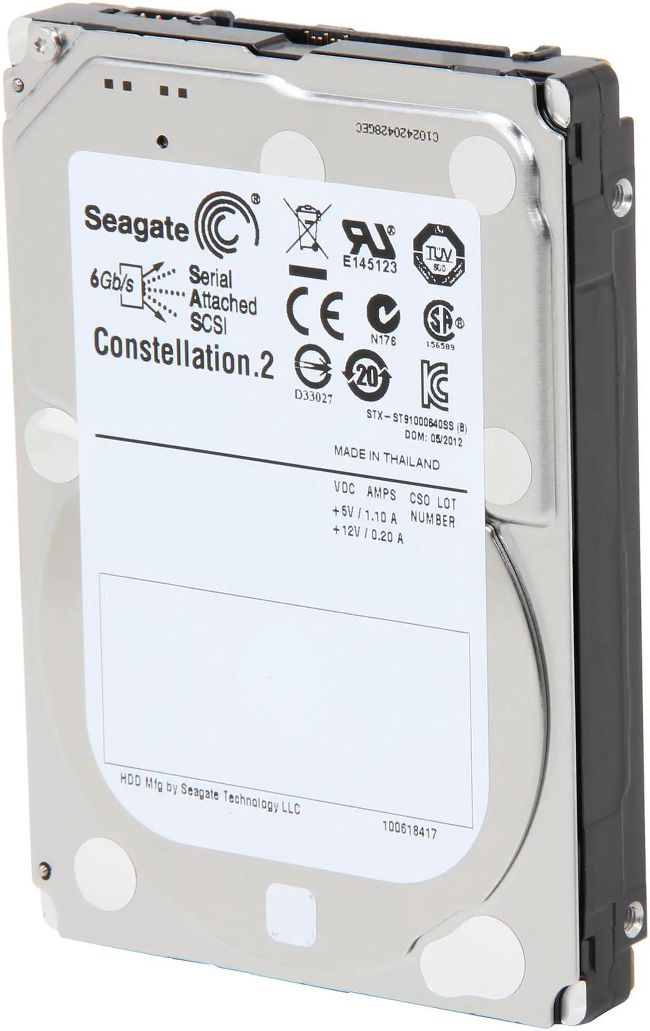 Seagate Constellation.2 ST91000640SS 1TB 7200 RPM 64MB Cache SAS 6Gb/s ...