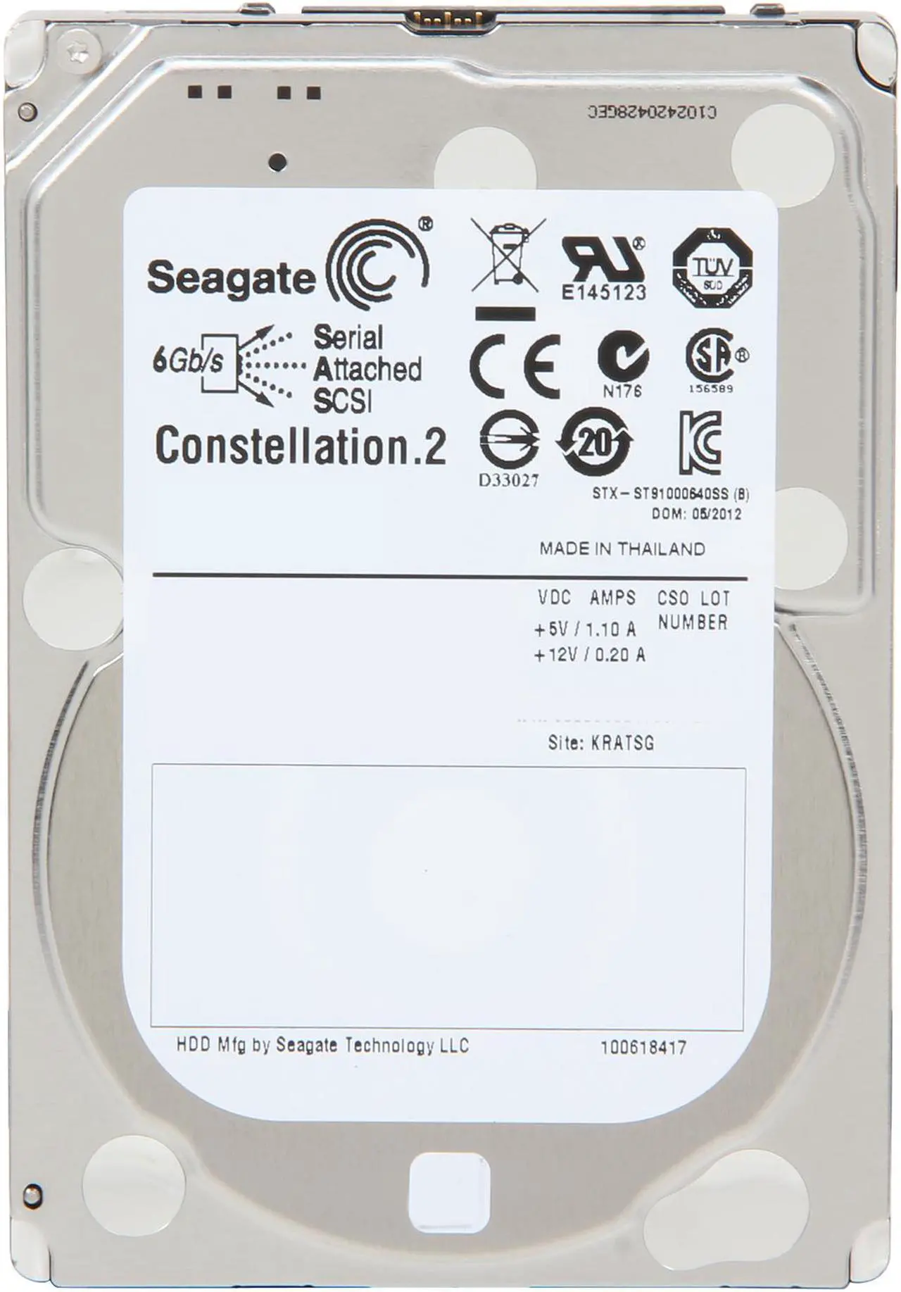 Seagate Constellation.2 ST91000640SS 1TB 7200 RPM 64MB Cache SAS 6Gb/s ...