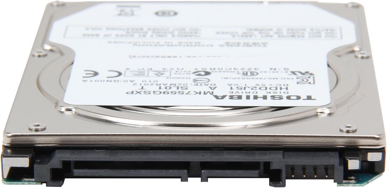 Alt view image 3 of 4 - TOSHIBA MK7559GSXP 750GB 5400 RPM 8MB Cache SATA 3.0Gb/s 2.5" Internal Notebook Hard Drive Bare Drive