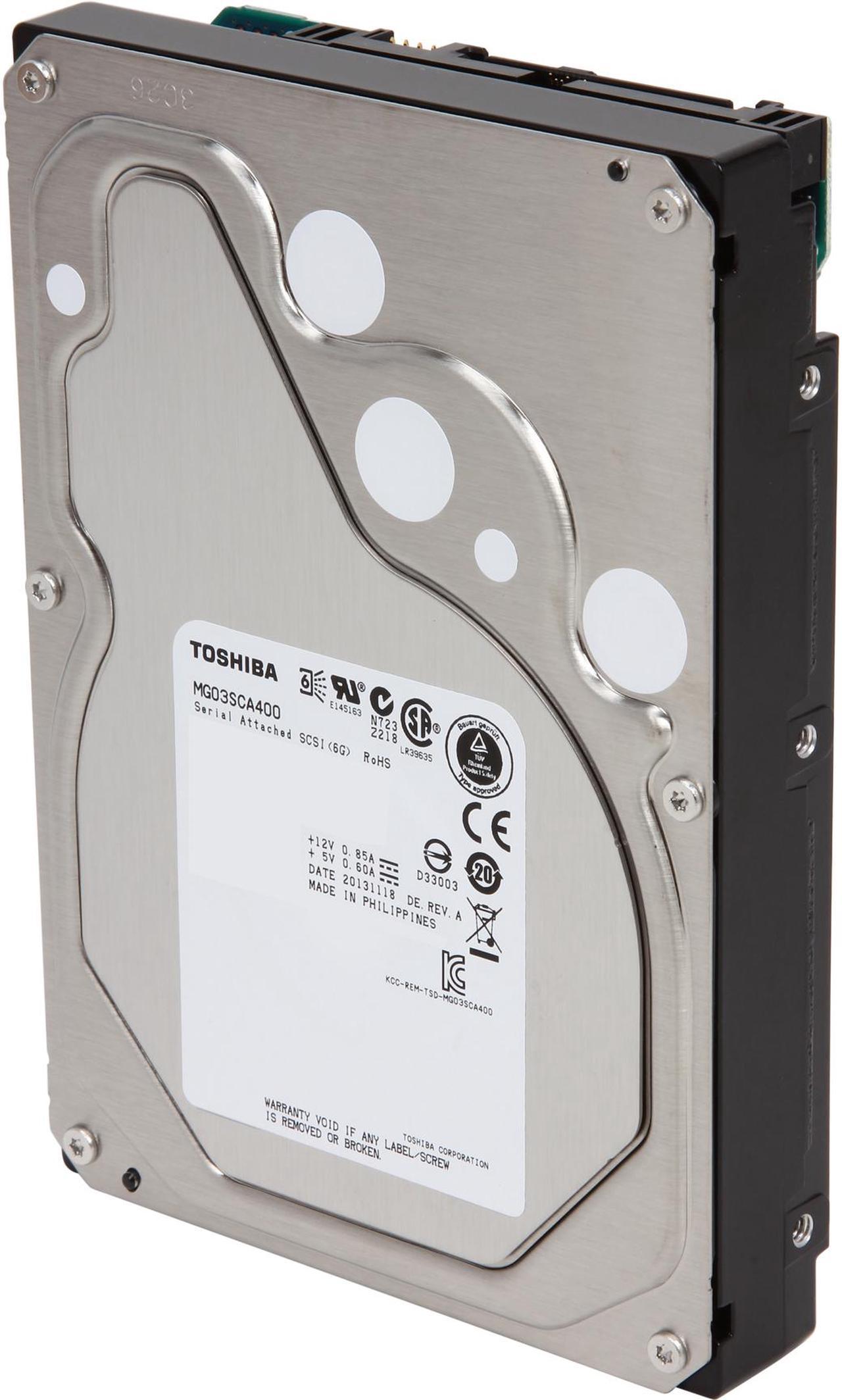 TOSHIBA MG03SCA400 4TB 7200 RPM 64MB Cache SAS 6Gb/s 3.5" Internal Hard Drive Bare Drive