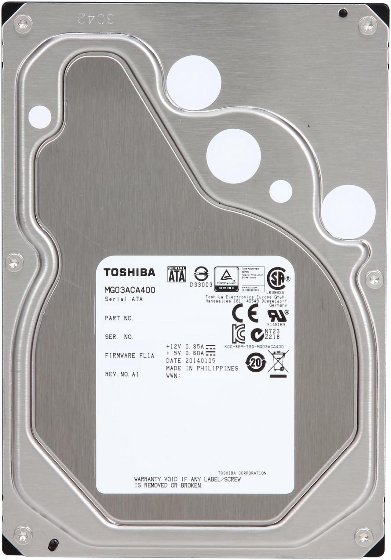 Alt view image 3 of 5 - TOSHIBA MG03ACA400 4TB 7200 RPM 64MB Cache SATA 6.0Gb/s 3.5" Enterprise Hard Drive Bare Drive