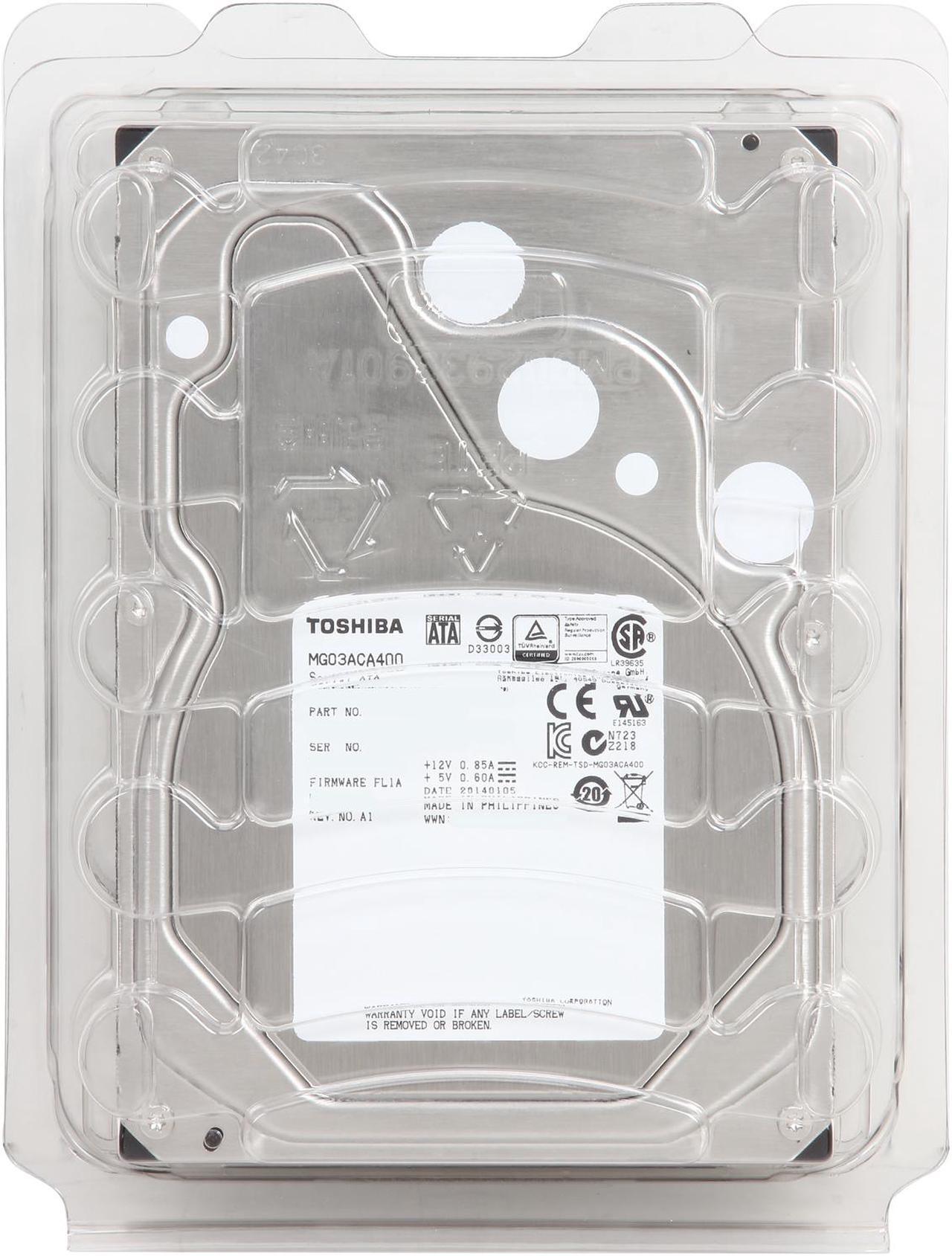 Alt view image 6 of 5 - TOSHIBA MG03ACA400 4TB 7200 RPM 64MB Cache SATA 6.0Gb/s 3.5" Enterprise Hard Drive Bare Drive