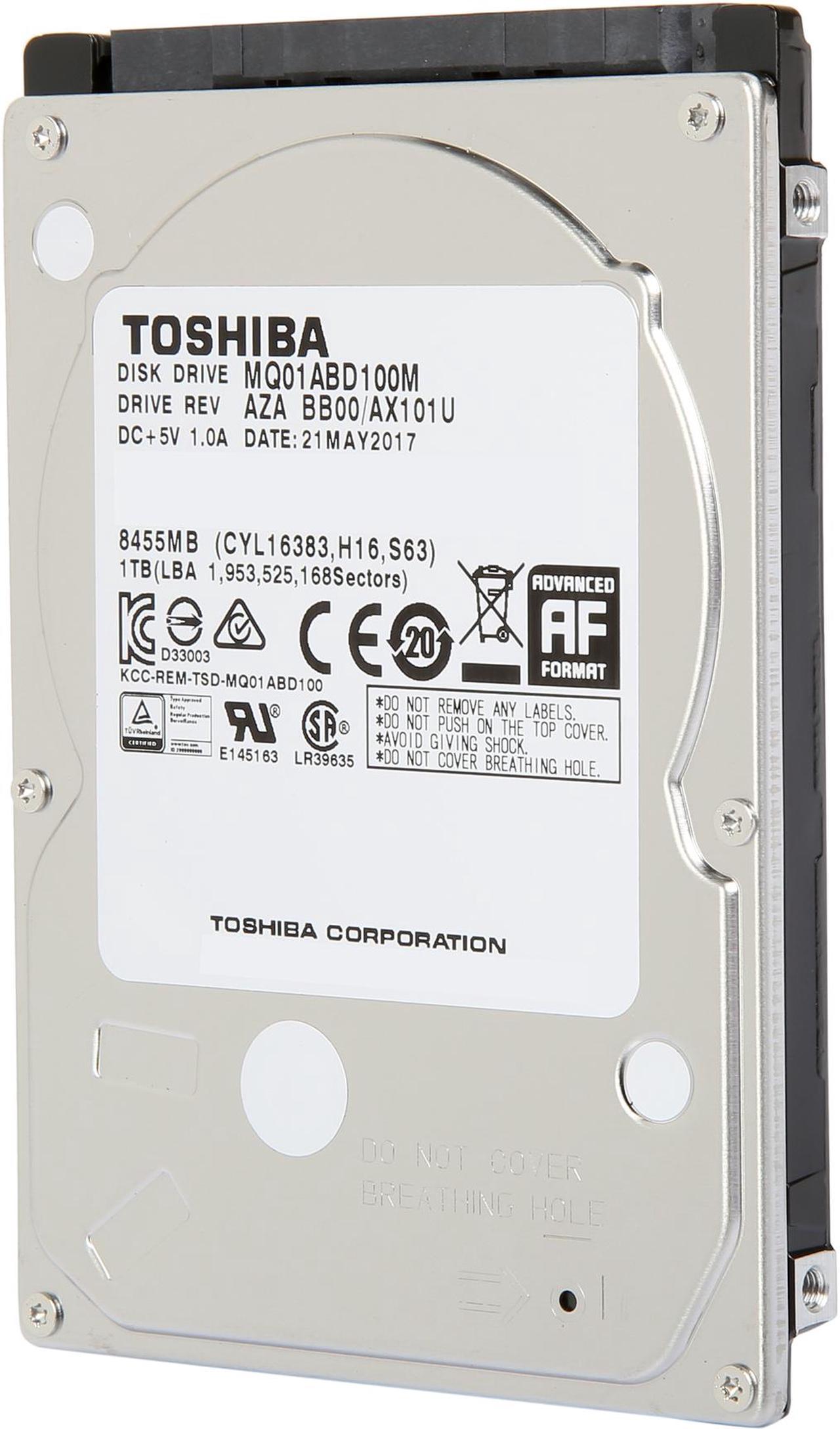 TOSHIBA MQ01ABD100M 1TB 5400 RPM 8MB Cache SATA 6.0Gb/s 2.5" Internal Notebook Hard Drive