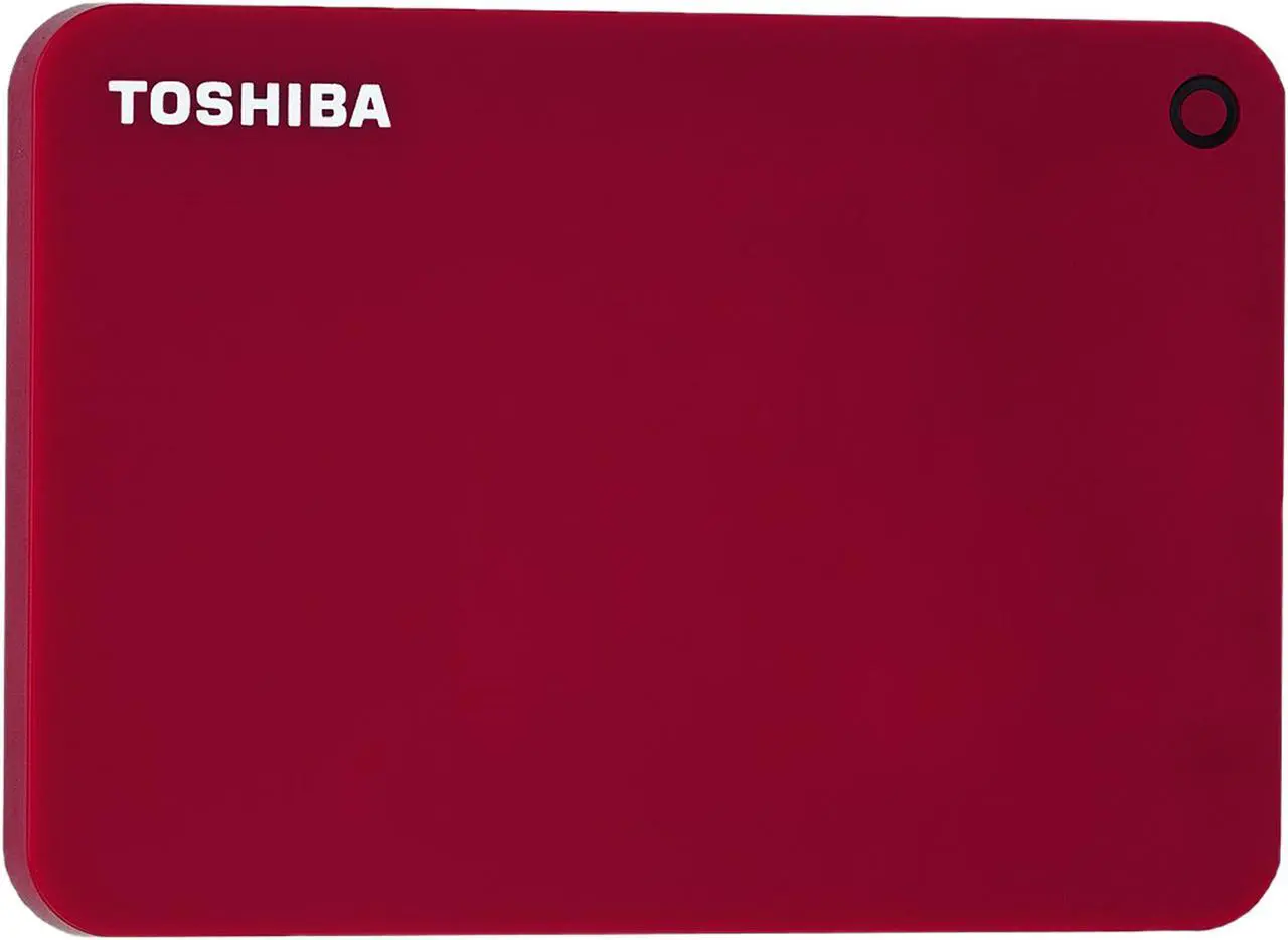 Alt view image 10 of 11 - Toshiba Canvio Advance 1TB Portable External Hard Drive USB 3.0 Red - HDTC910XR3AA