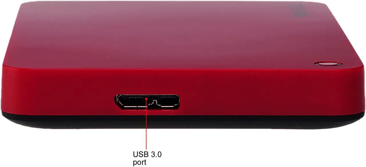 Alt view image 6 of 11 - Toshiba Canvio Advance 1TB Portable External Hard Drive USB 3.0 Red - HDTC910XR3AA