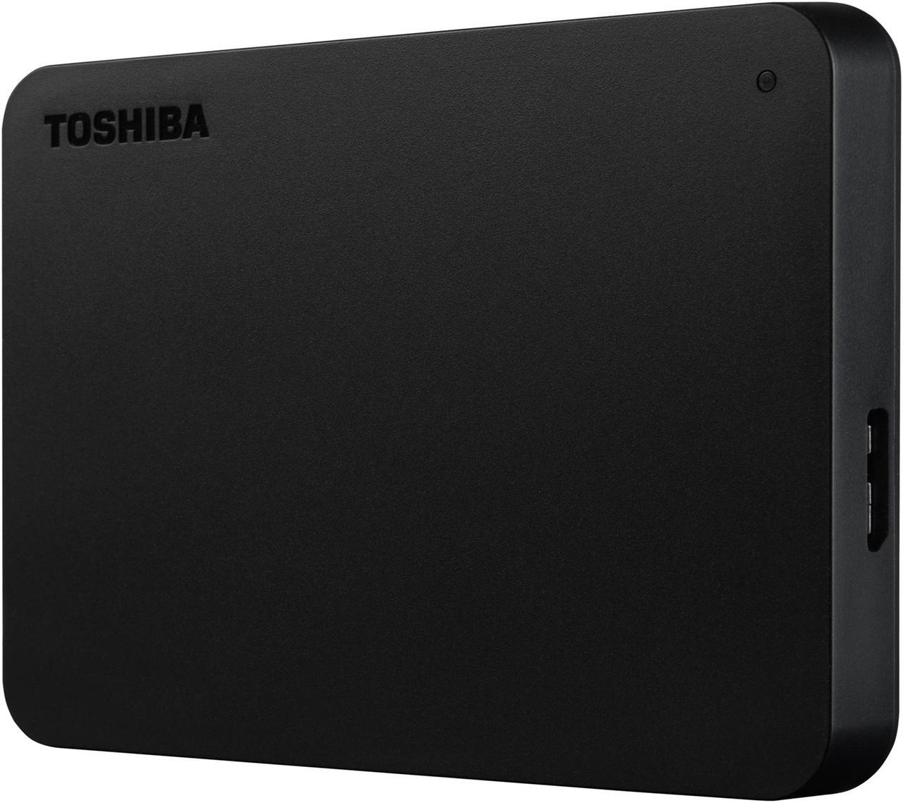Alt view image 2 of 11 - Toshiba Canvio Basics 1TB Portable External Hard Drive USB 3.0 Black - HDTB410XK3AA