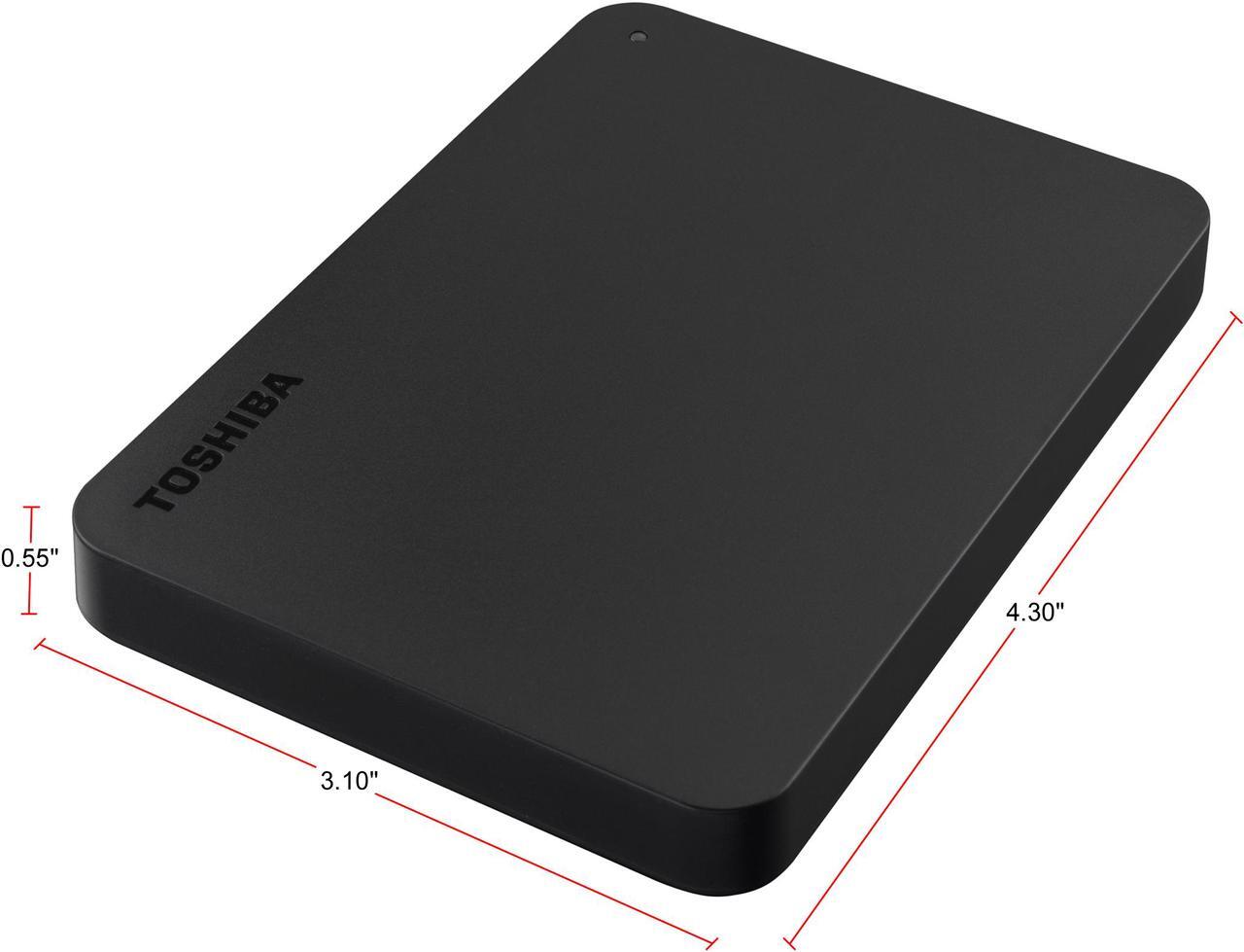 Alt view image 5 of 11 - Toshiba Canvio Basics 1TB Portable External Hard Drive USB 3.0 Black - HDTB410XK3AA