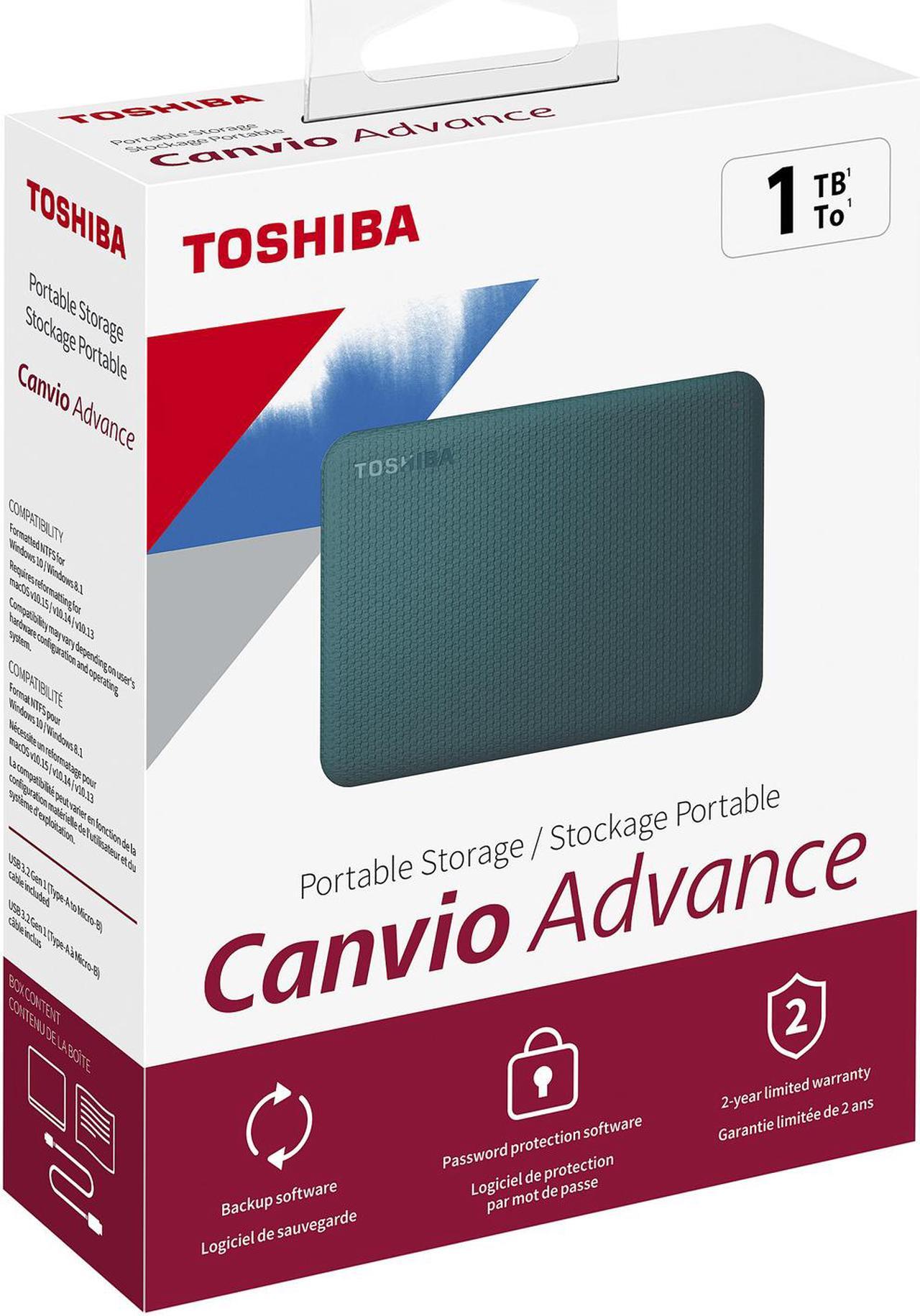 Alt view image 15 of 16 - TOSHIBA 1TB Canvio Advance Portable External Hard Drive USB 3.0 Model HDTCA10XG3AA Green