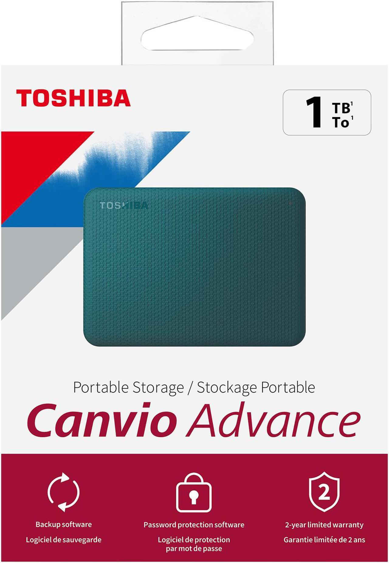Alt view image 16 of 16 - TOSHIBA 1TB Canvio Advance Portable External Hard Drive USB 3.0 Model HDTCA10XG3AA Green