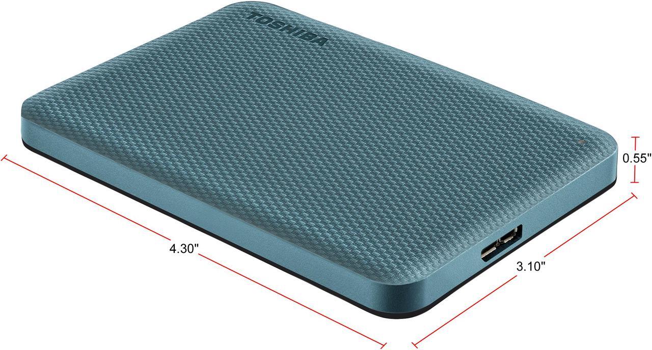 Alt view image 8 of 16 - TOSHIBA 1TB Canvio Advance Portable External Hard Drive USB 3.0 Model HDTCA10XG3AA Green
