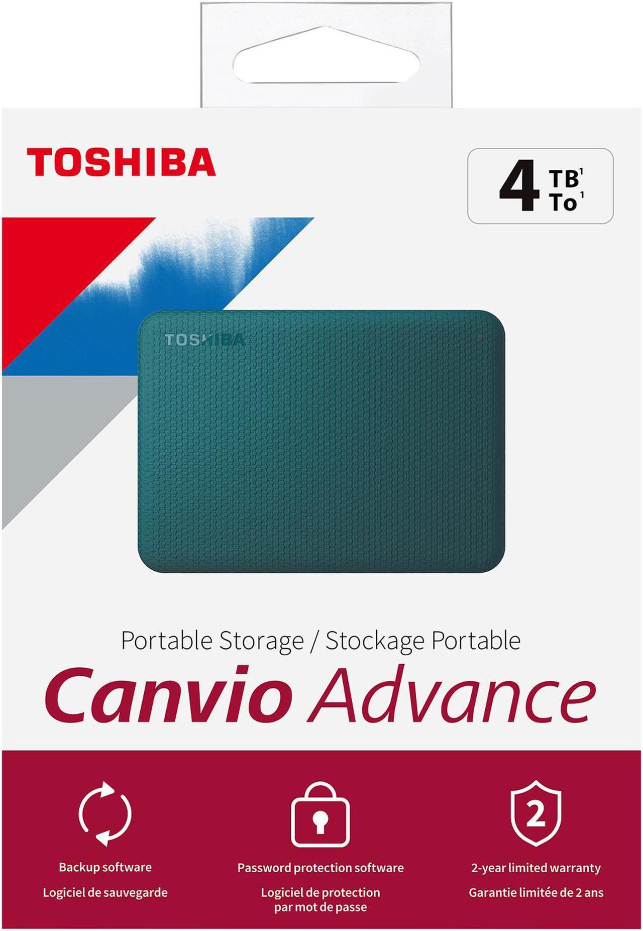 Alt view image 16 of 16 - TOSHIBA 4TB Canvio Advance Portable External Hard Drive USB 3.0 Model HDTCA40XG3CA Green