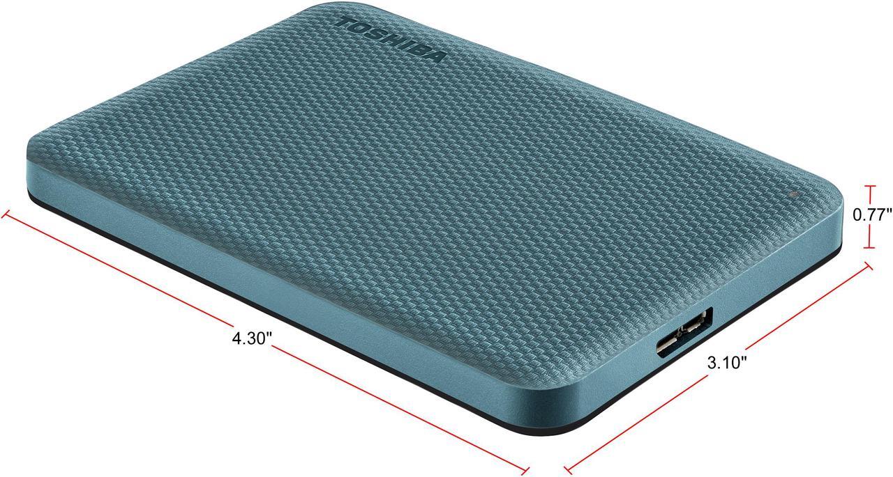 Alt view image 8 of 16 - TOSHIBA 4TB Canvio Advance Portable External Hard Drive USB 3.0 Model HDTCA40XG3CA Green