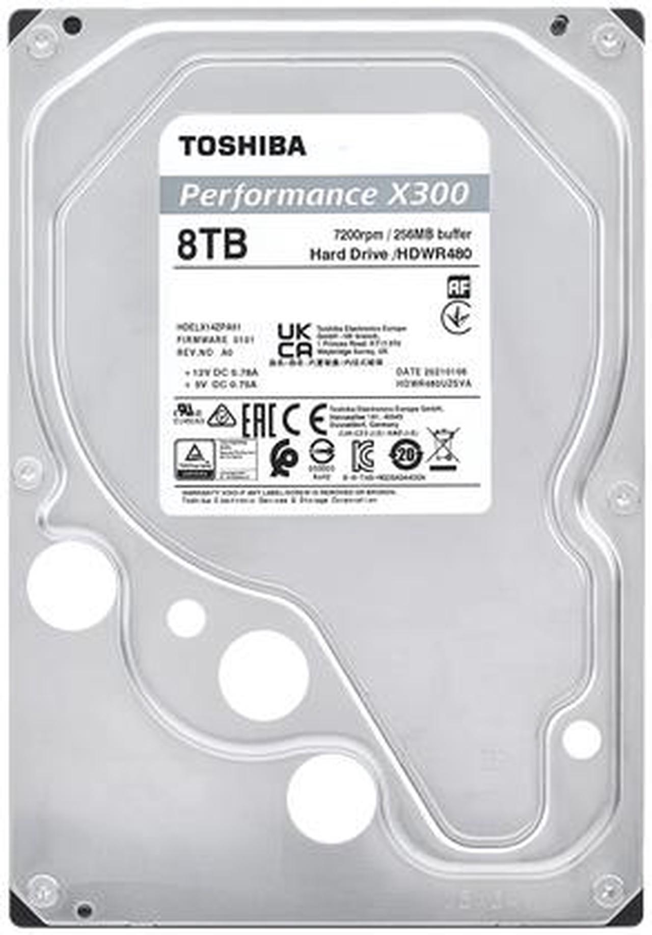 Alt view image 2 of 4 - TOSHIBA X300 HDWR480XZSTA 8TB 7200 RPM 256MB Cache SATA 6.0Gb/s 3.5" Desktop Internal Hard Drive Retail Packaging